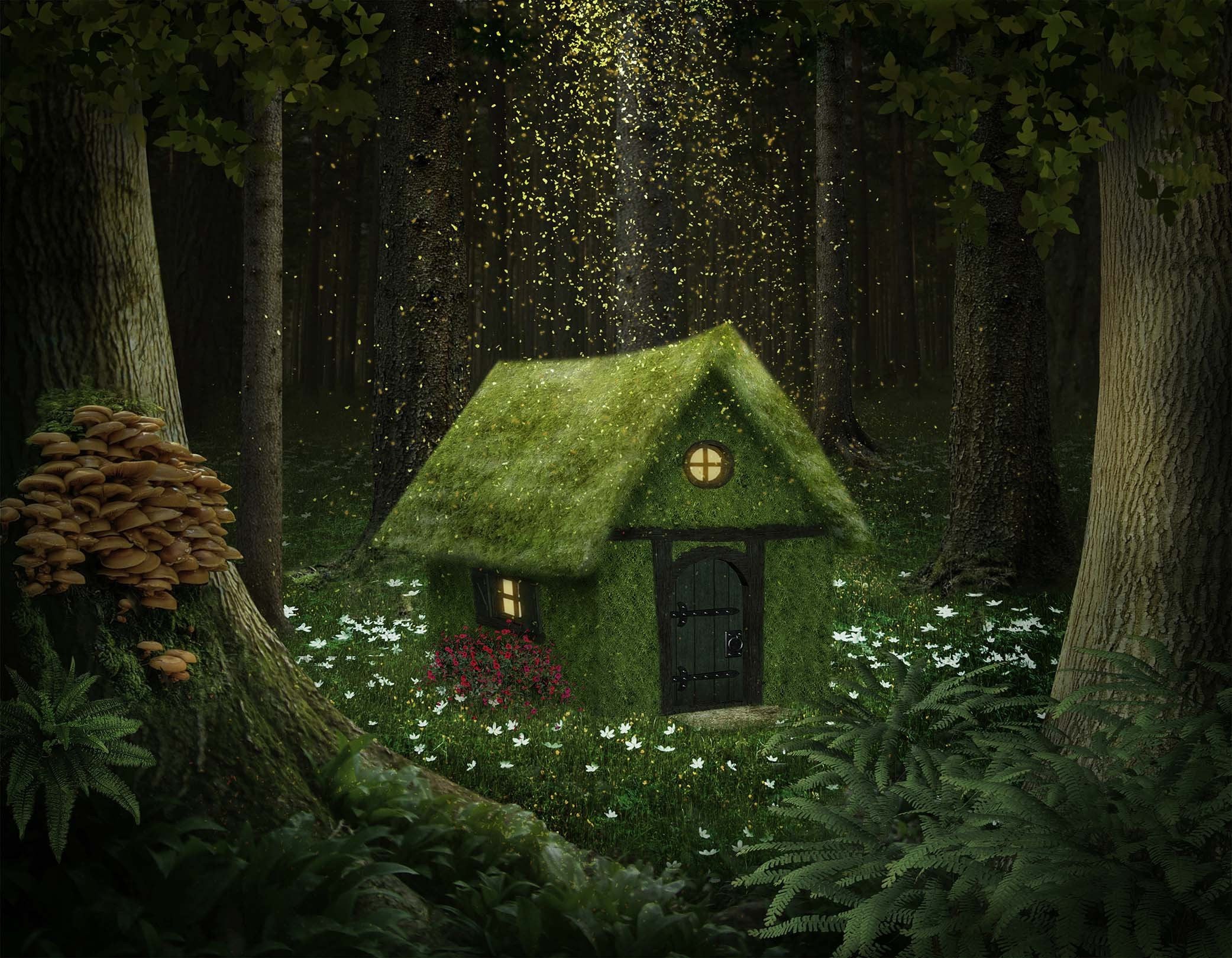 3D Forest Grass House 333 Garage Door Mural Wallpaper AJ Wallpaper 