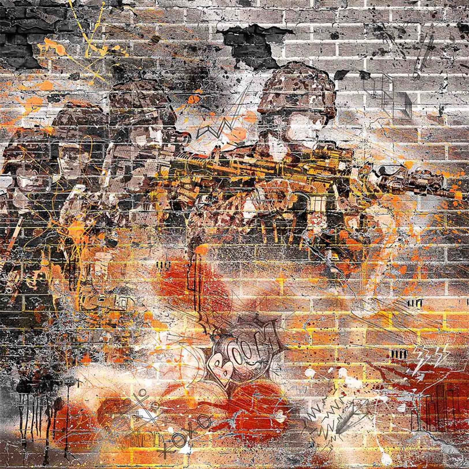 3D Graffiti Warriorrs 329 Garage Door Mural Wallpaper AJ Wallpaper 