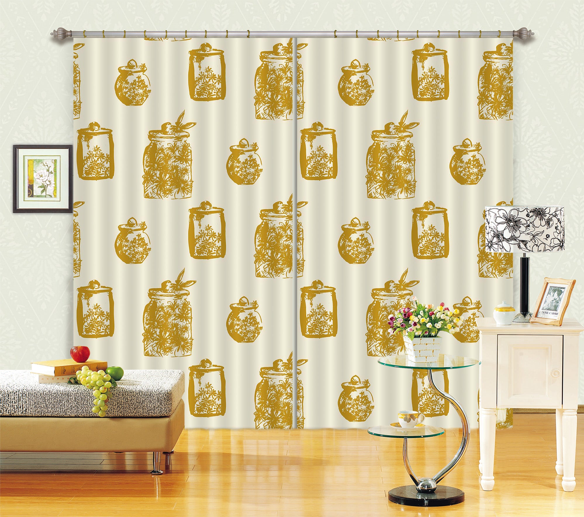 3D Jar Pattern 11189 Kashmira Jayaprakash Curtain Curtains Drapes