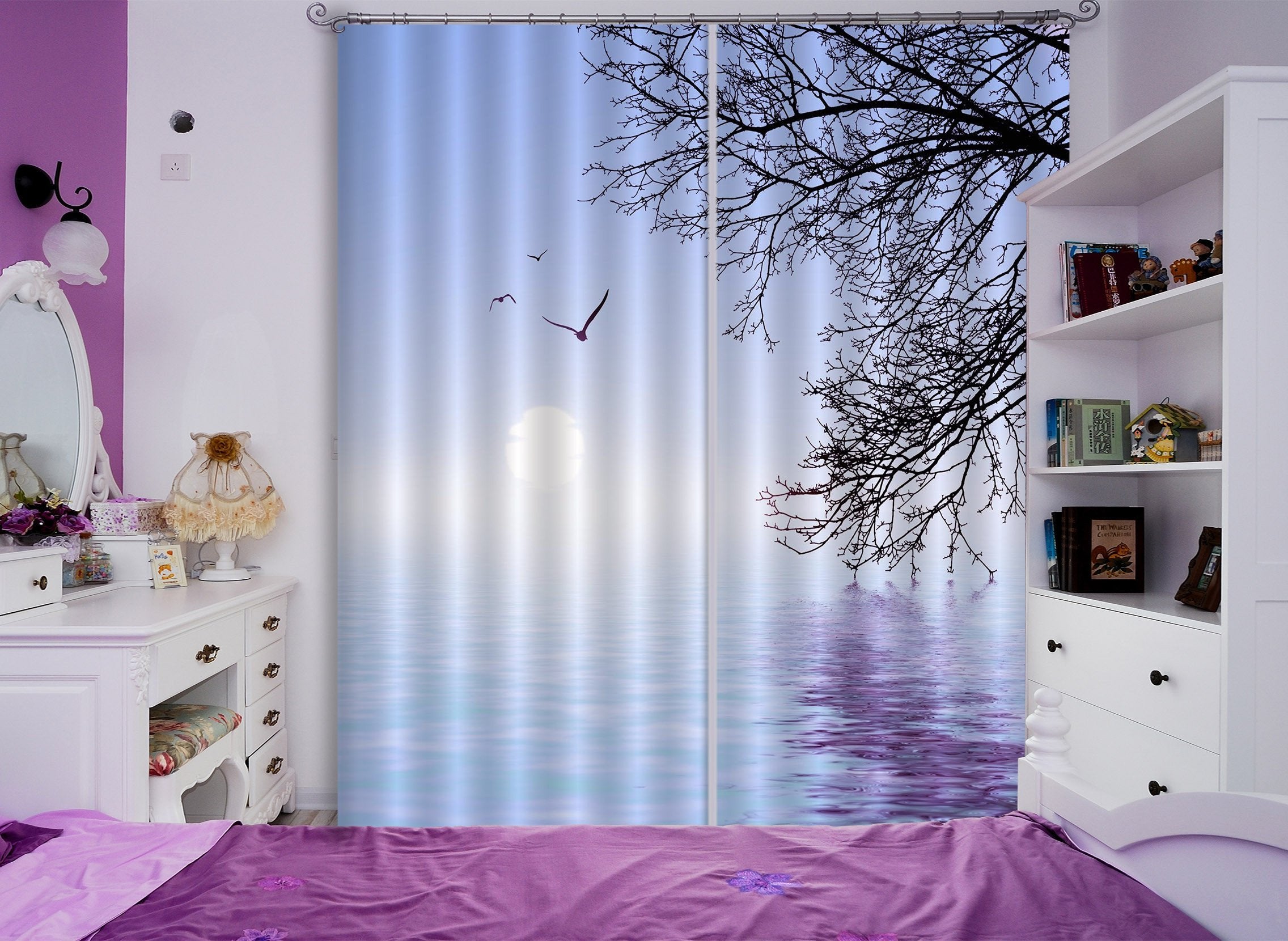 3D Sea Hanging Branches 753 Curtains Drapes Wallpaper AJ Wallpaper 