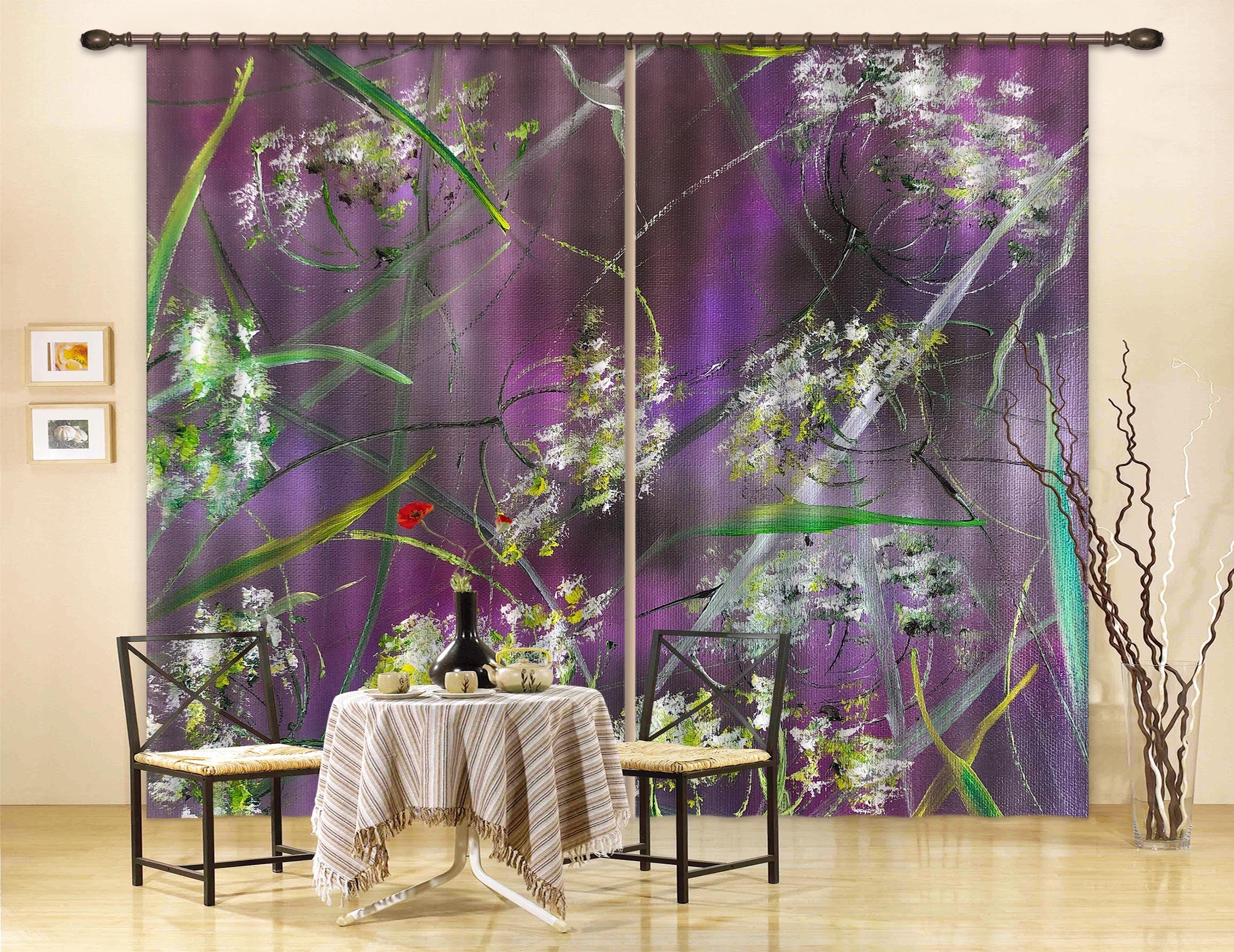 3D Painted Wildflowers 2339 Skromova Marina Curtain Curtains Drapes