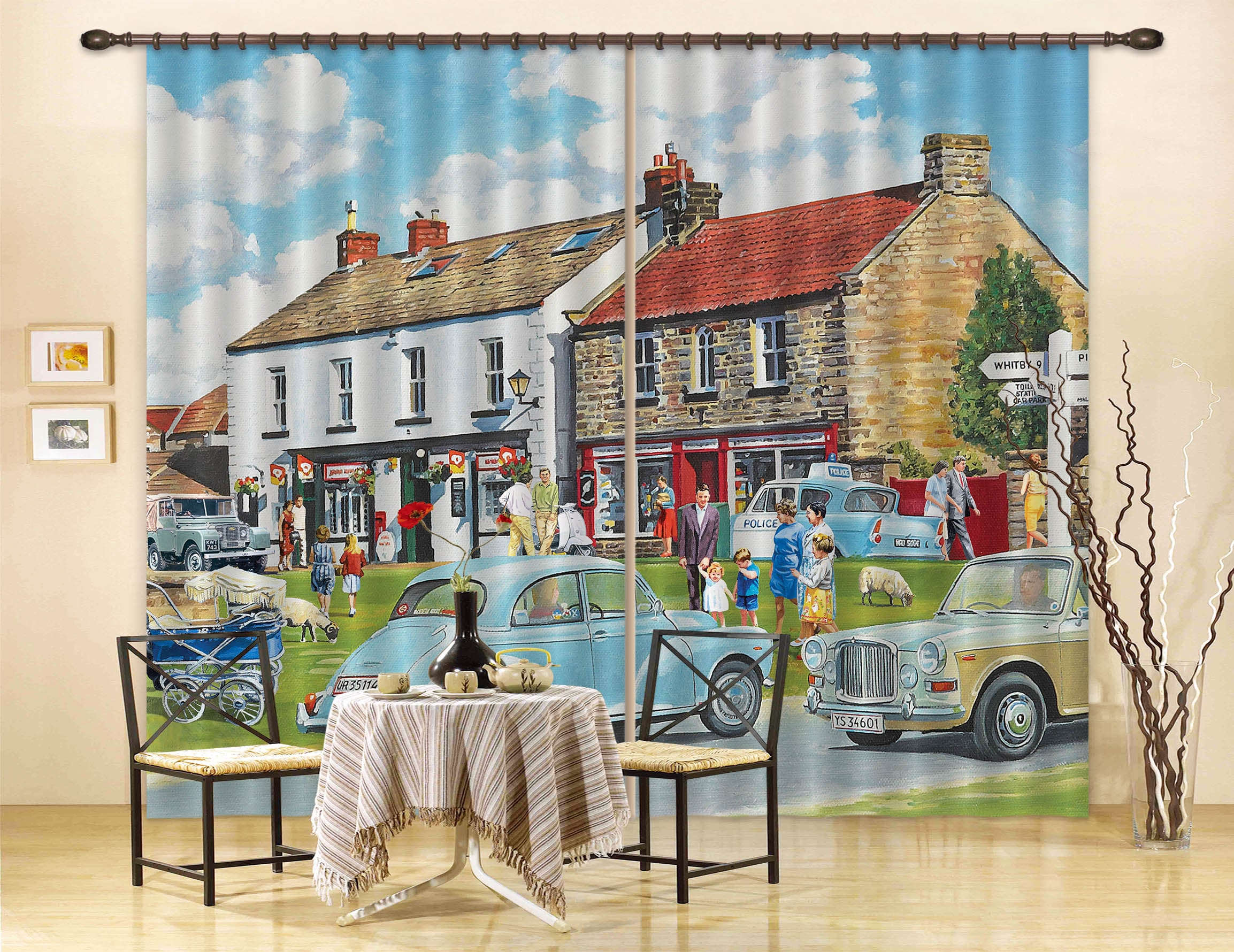 3D House Car 8936 Trevor Mitchell Curtain Curtains Drapes