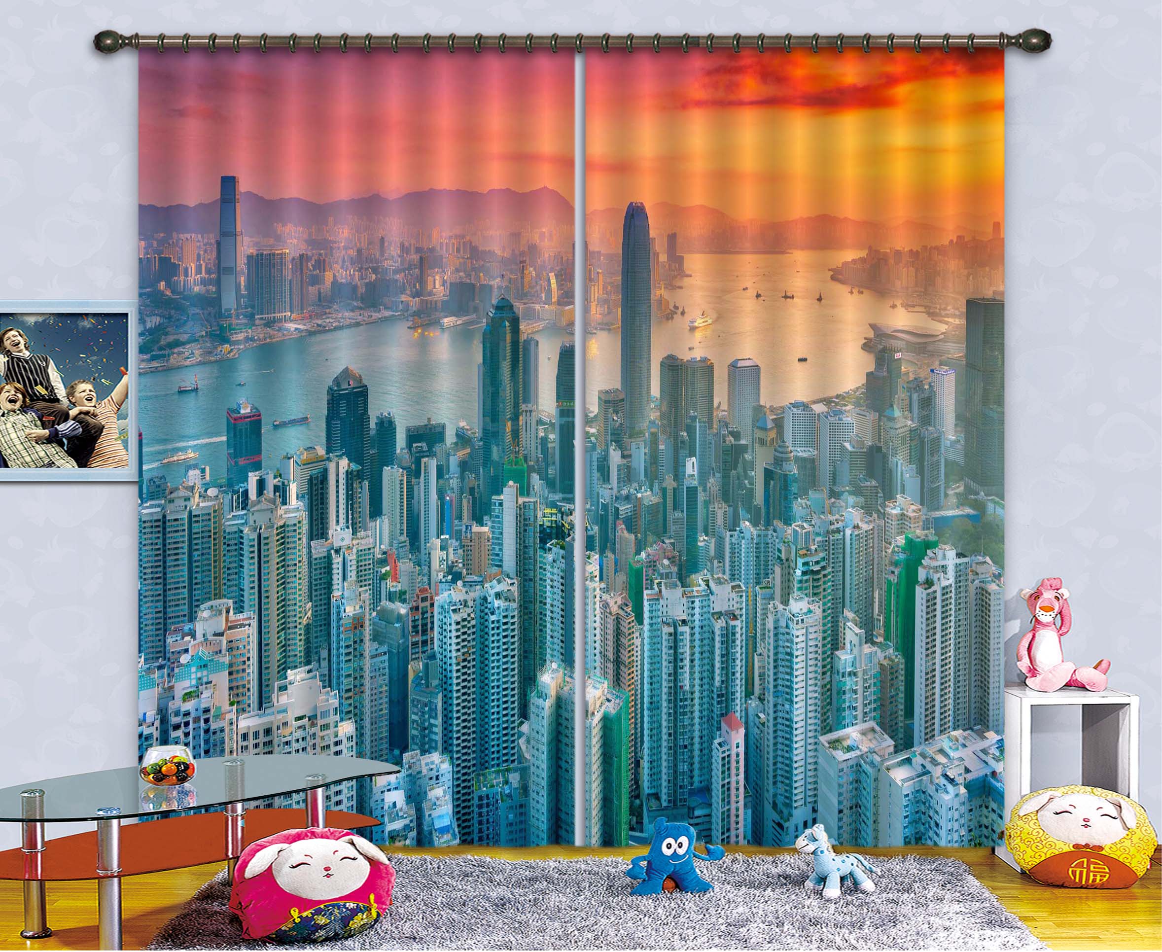 3D Overlook The City 105 Marco Carmassi Curtain Curtains Drapes