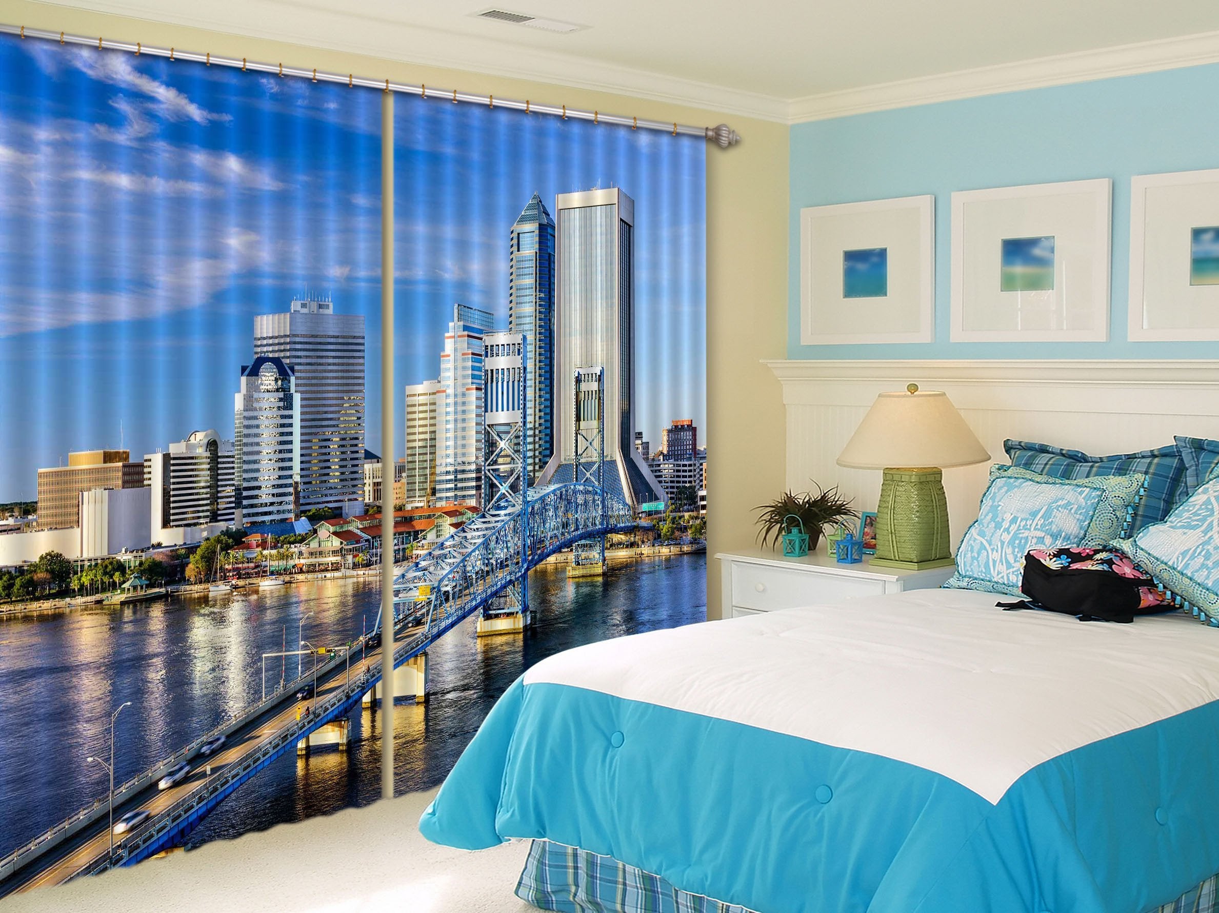 3D City Scenery 115 Curtains Drapes Wallpaper AJ Wallpaper 