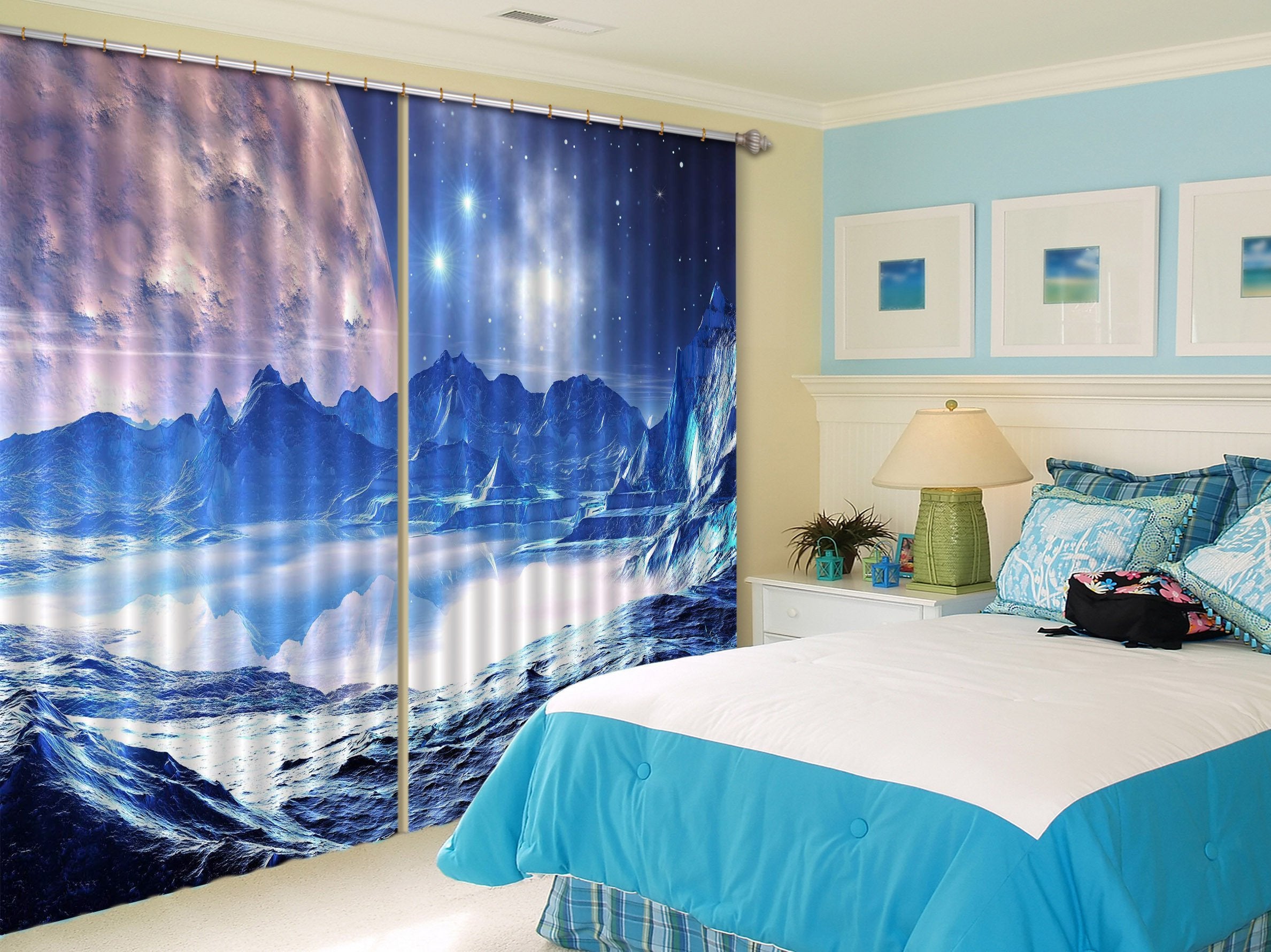 3D Exoplanet Scenery 06 Curtains Drapes Wallpaper AJ Wallpaper 