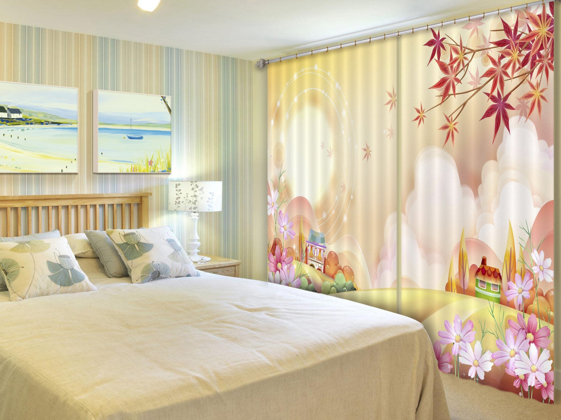 3D Fairy Tale World 354 Curtains Drapes Wallpaper AJ Wallpaper 