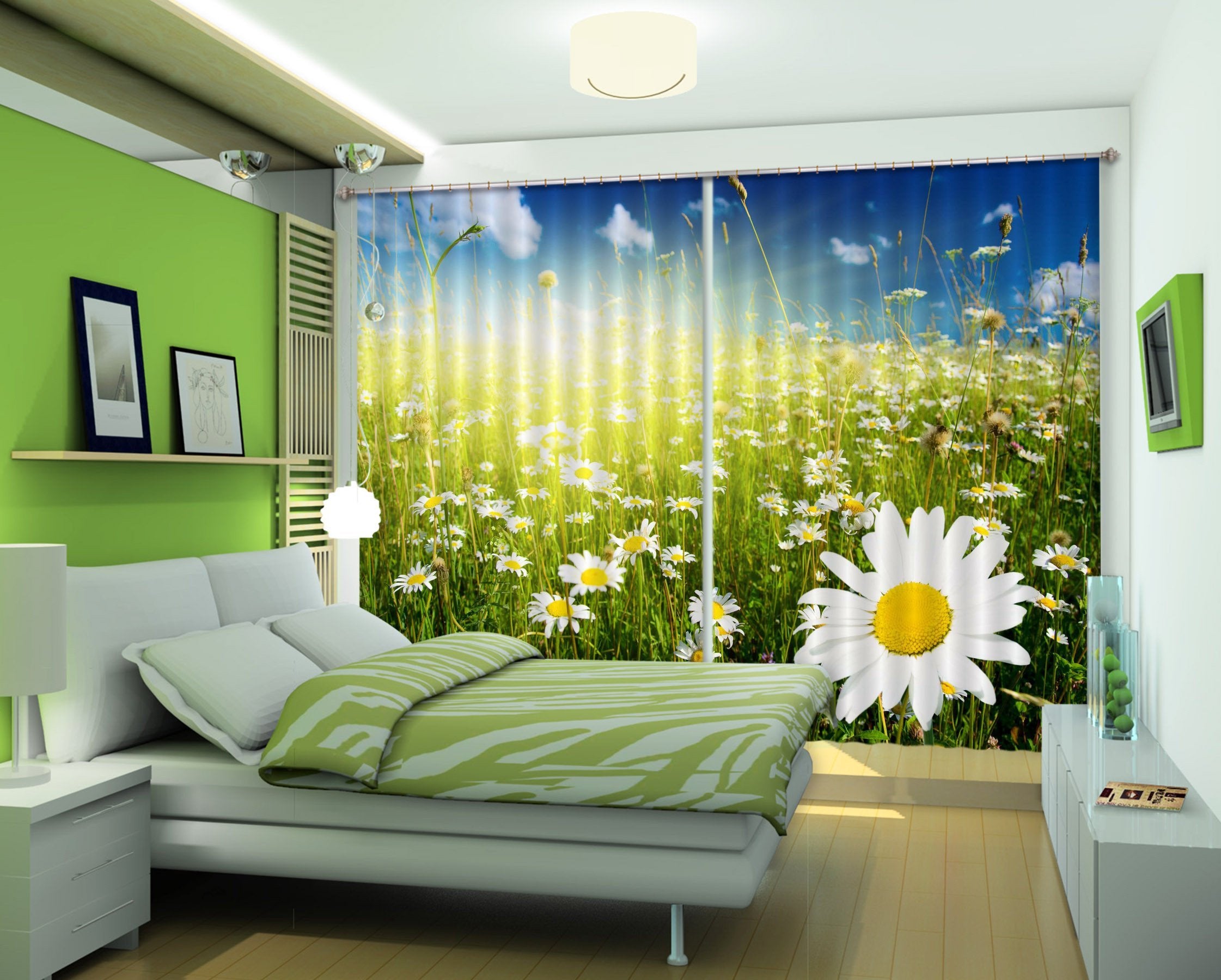 3D Lush Wildflowers 152 Curtains Drapes Wallpaper AJ Wallpaper 