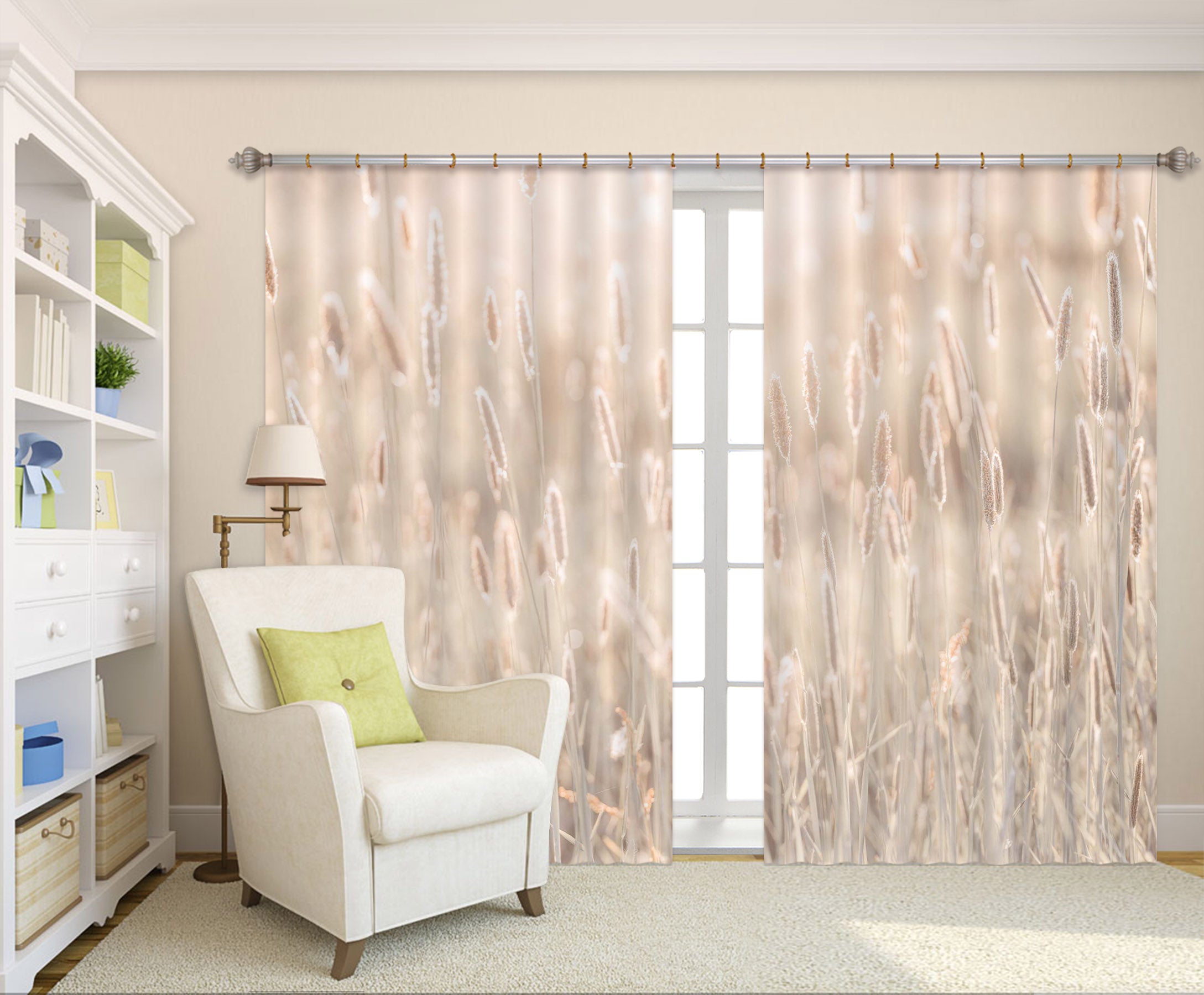 3D Sunlight Grass 6346 Assaf Frank Curtain Curtains Drapes