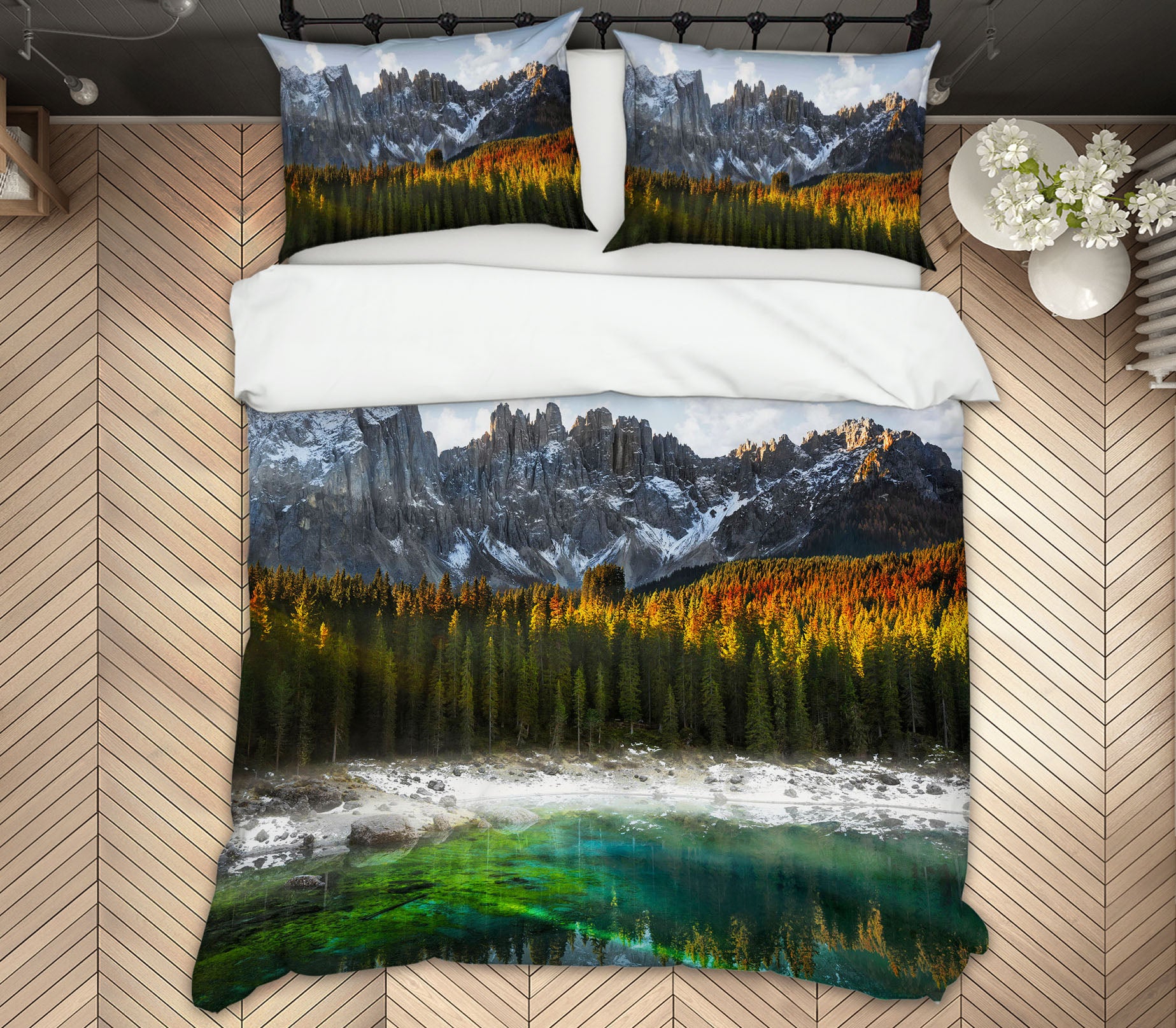 3D Carezza Lake 017 Marco Carmassi Bedding Bed Pillowcases Quilt