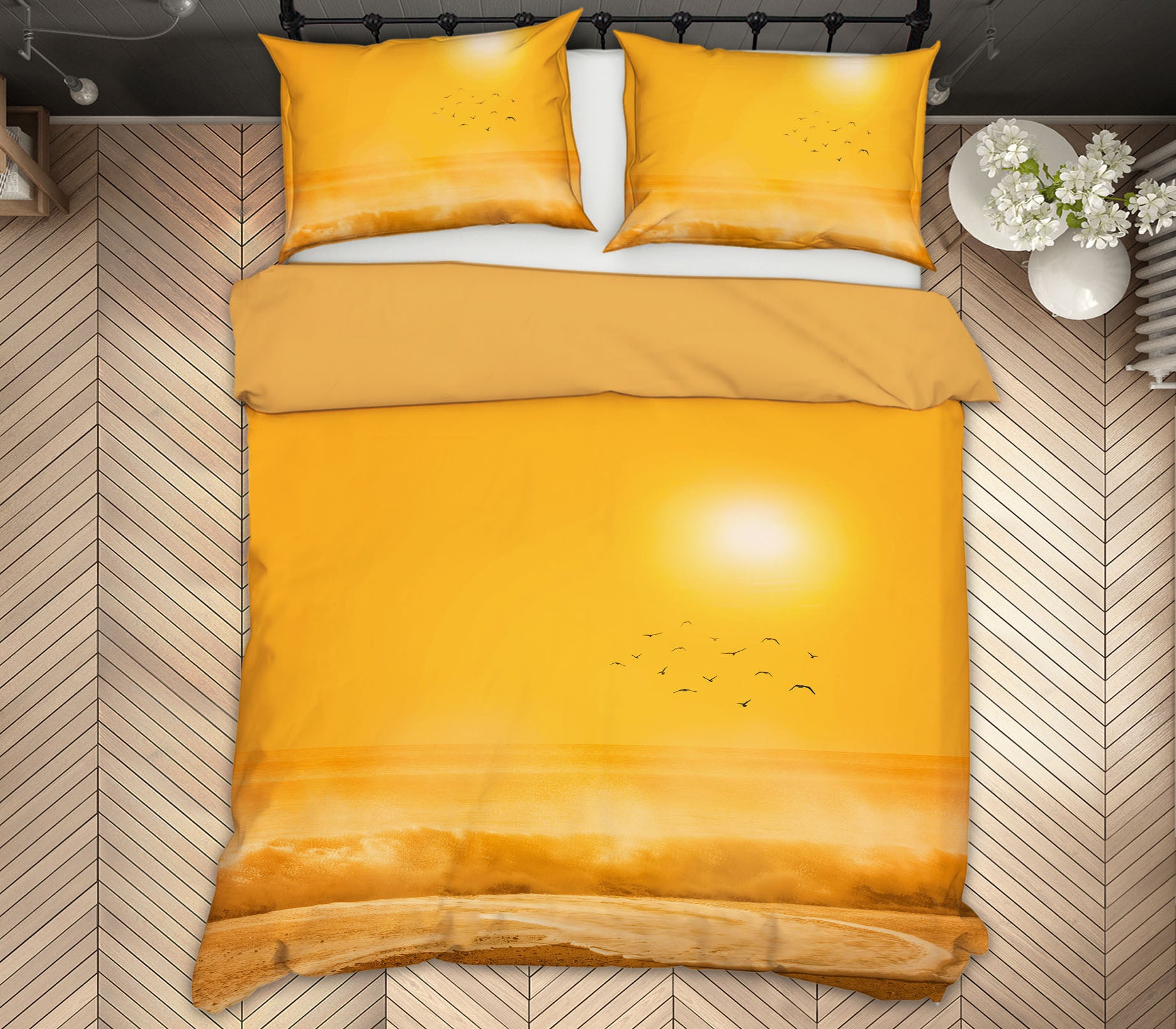 3D Yellow Sun 112 Marco Carmassi Bedding Bed Pillowcases Quilt