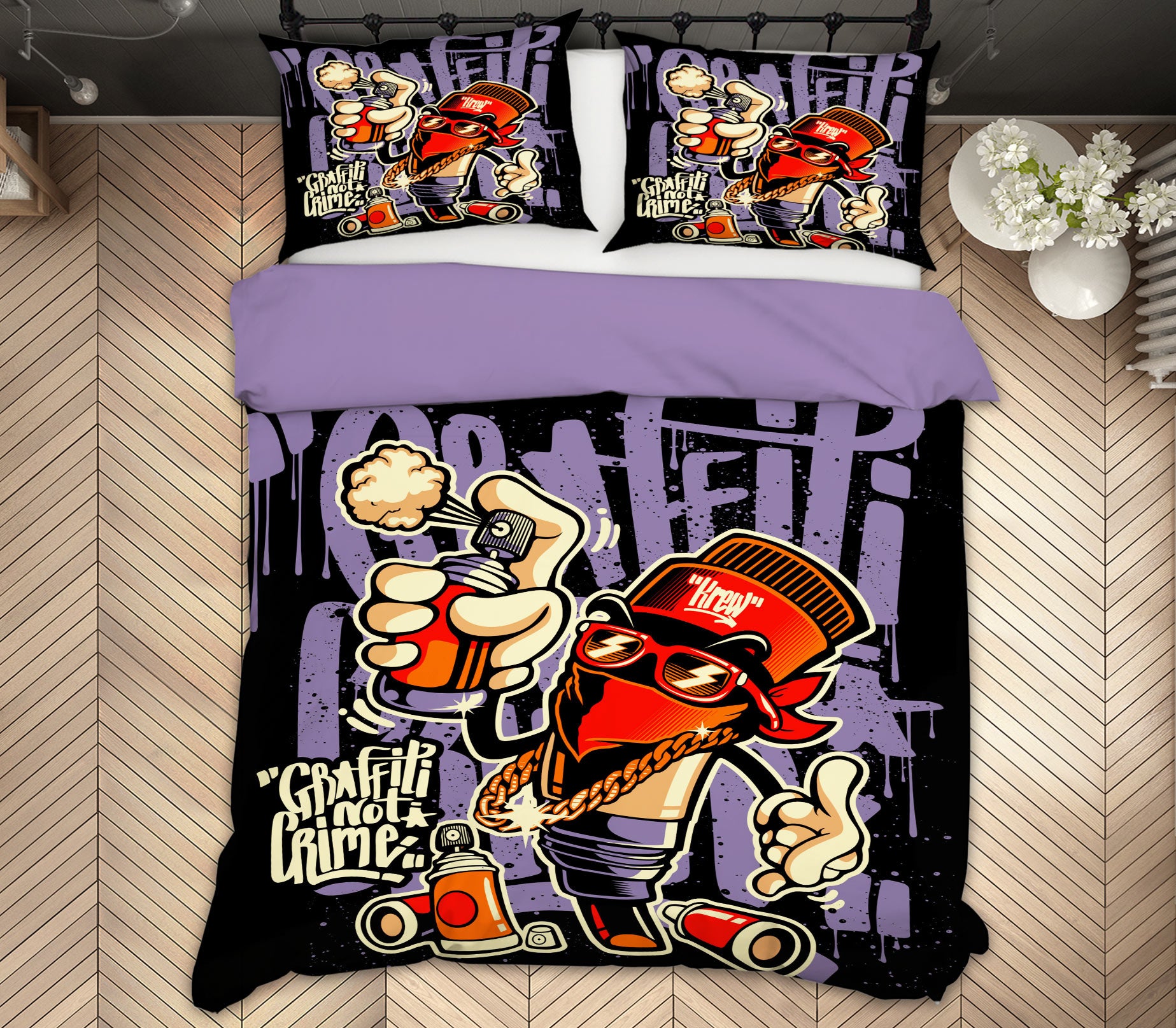 3D Graffiti 72003 Bed Pillowcases Quilt