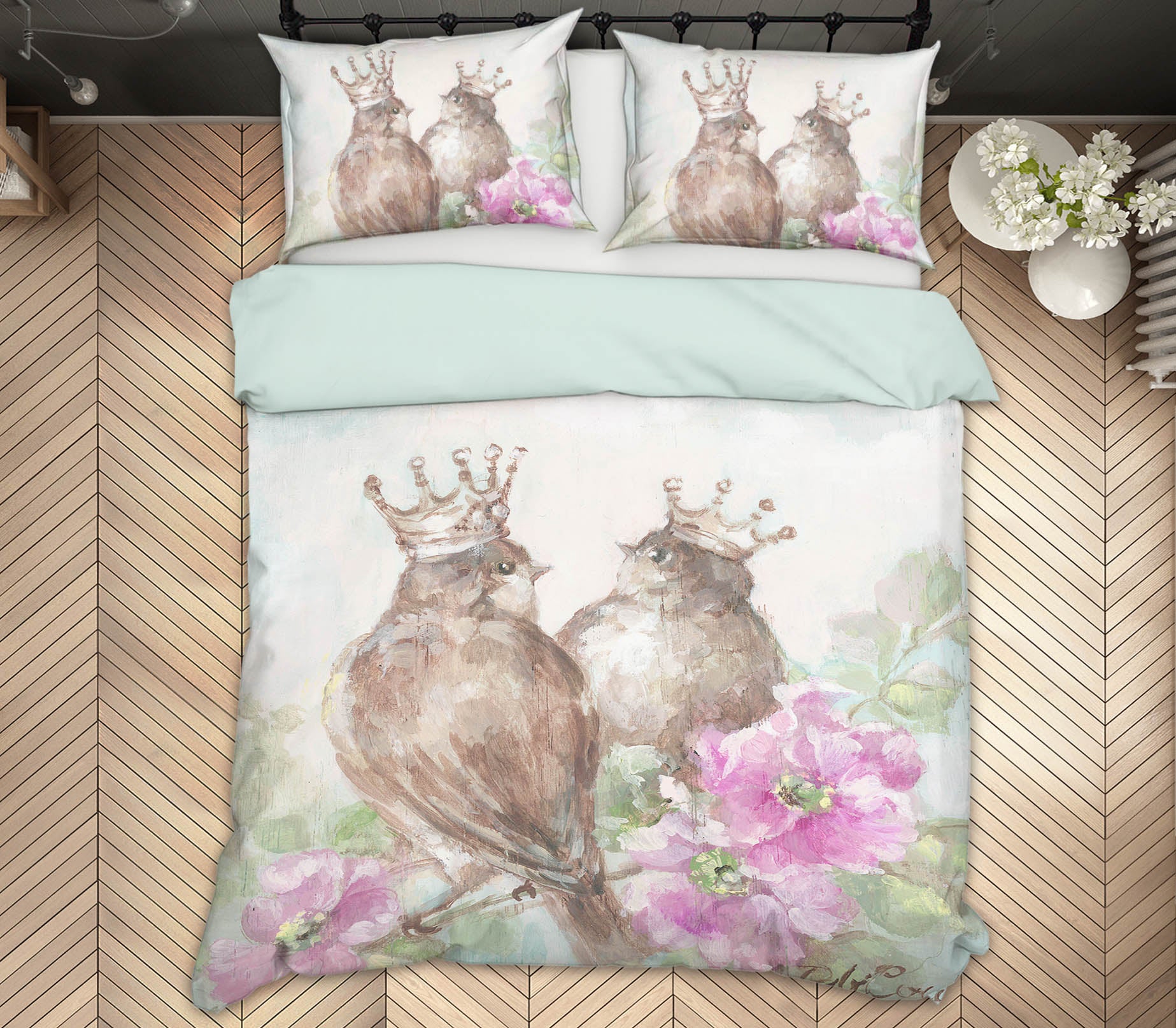 3D Crown Bird 107 Debi Coules Bedding Bed Pillowcases Quilt