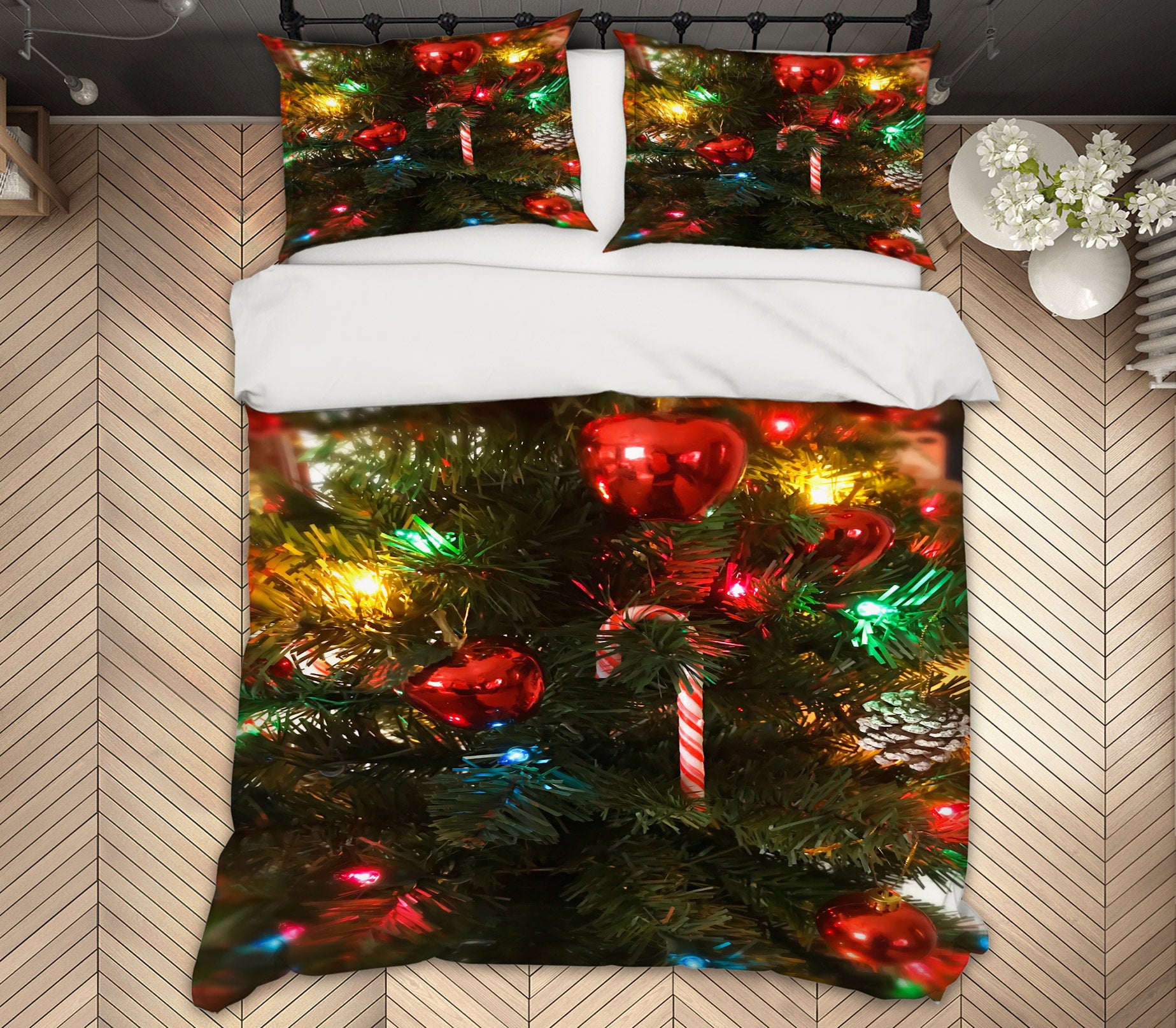 3D Colored Balls 52196 Christmas Quilt Duvet Cover Xmas Bed Pillowcases