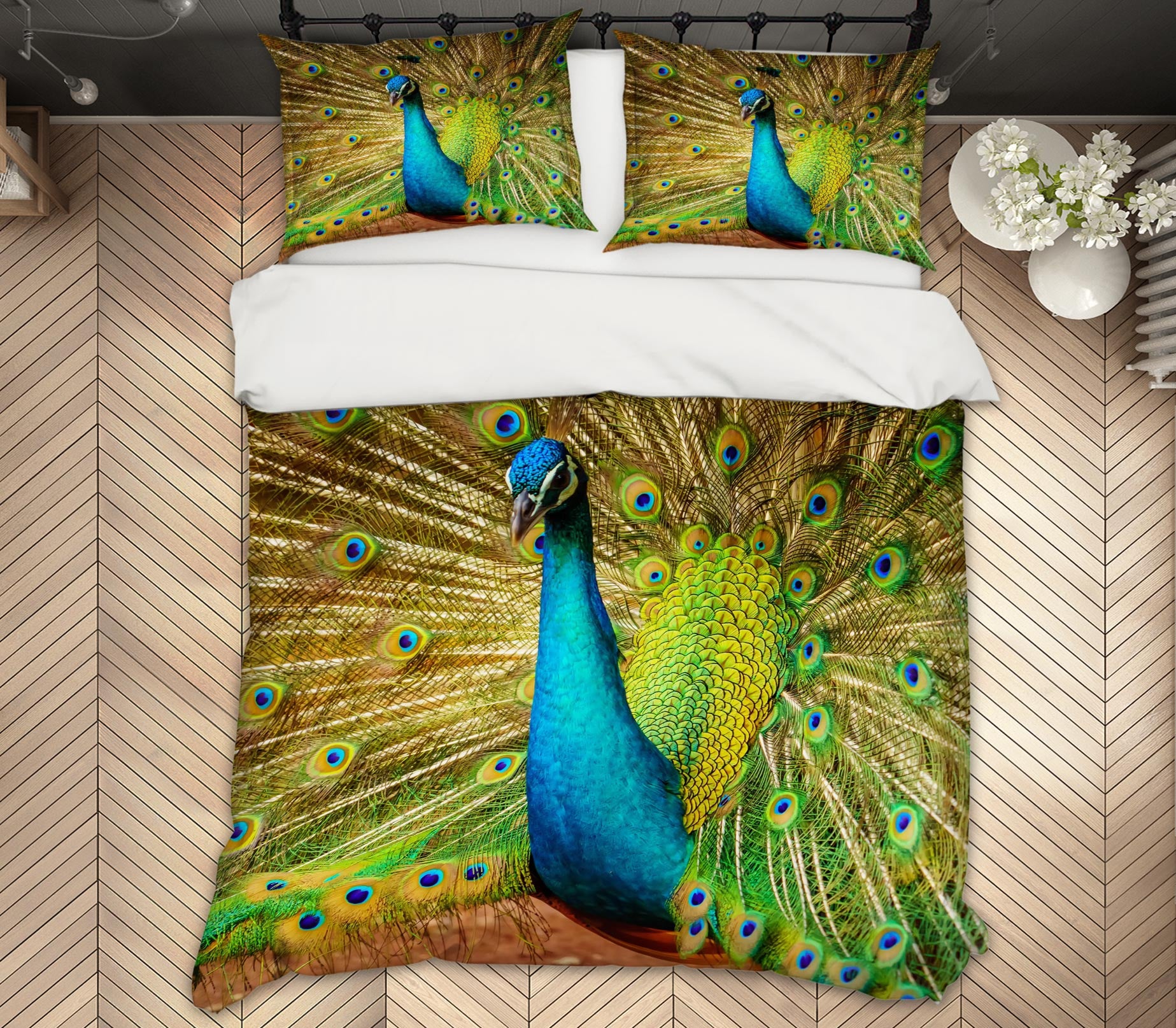 3D Peacock 72031 Bed Pillowcases Quilt