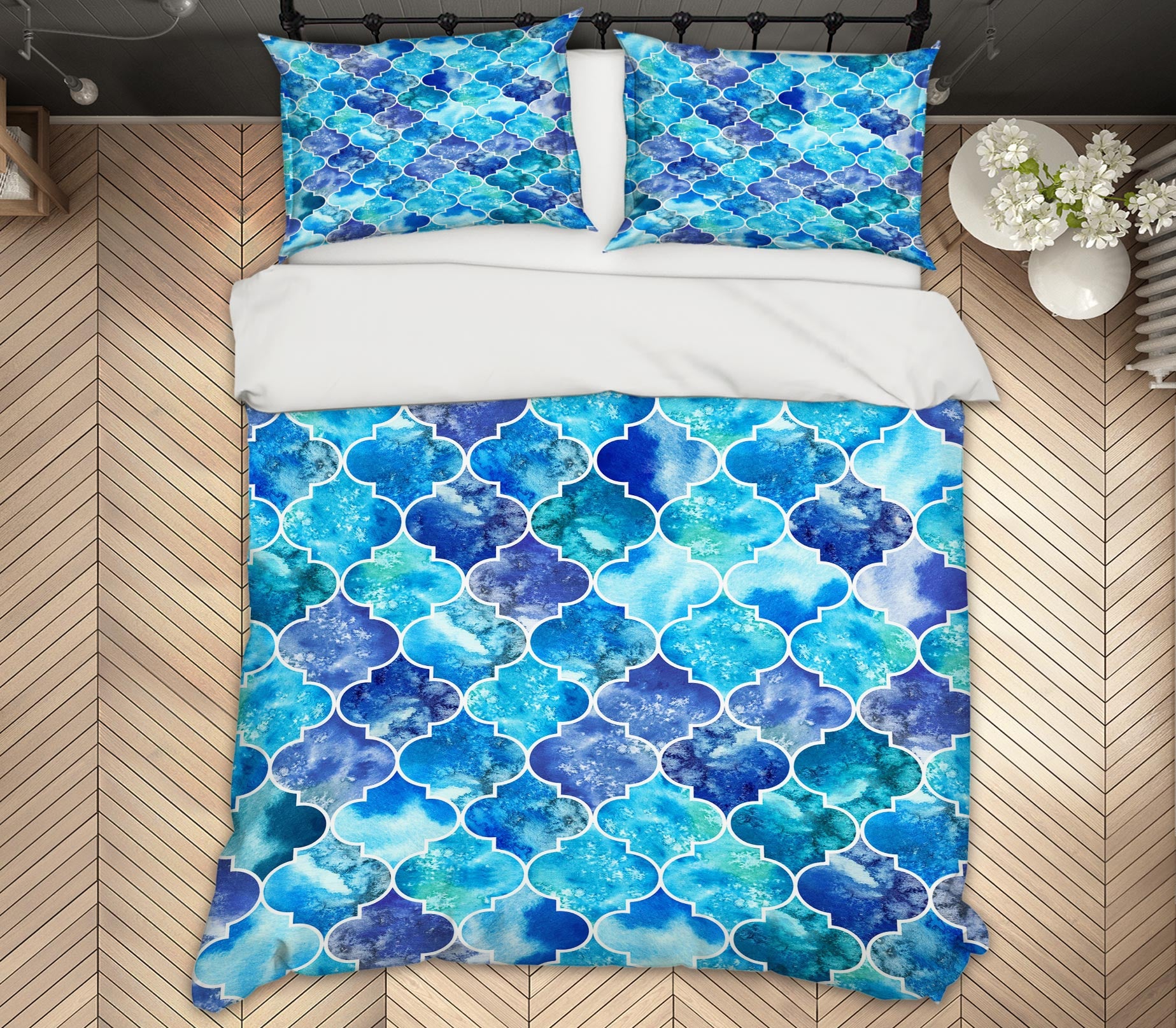 3D Blue Pattern 72024 Bed Pillowcases Quilt