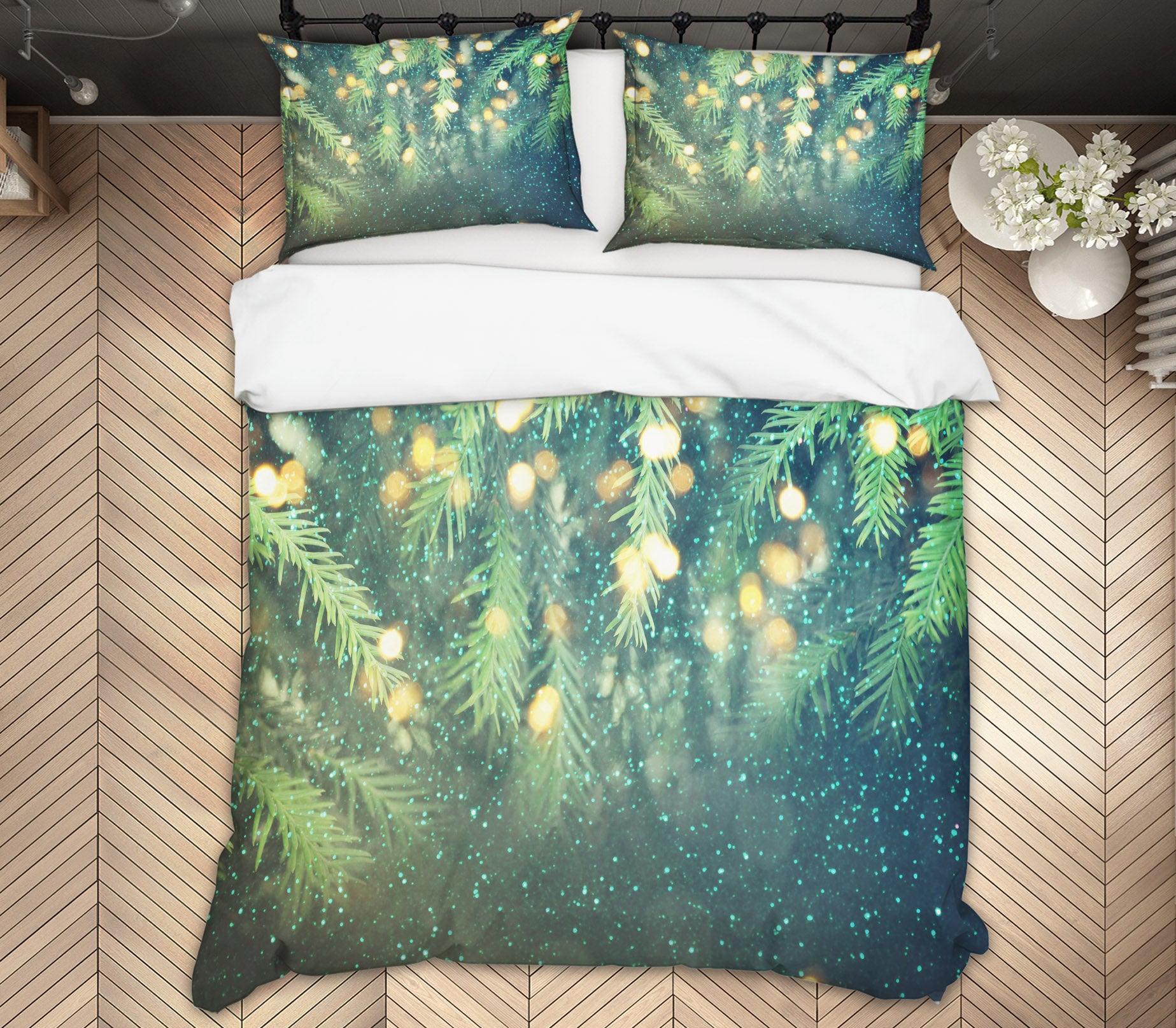 3D Branches 52252 Christmas Quilt Duvet Cover Xmas Bed Pillowcases