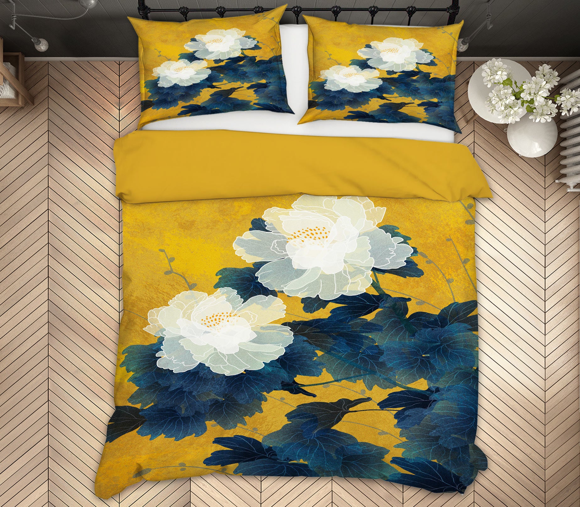 3D Flowers 67066 Bed Pillowcases Quilt