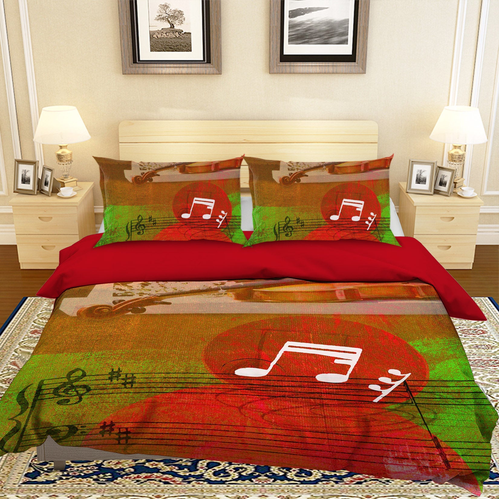 3D White Note 087 Bed Pillowcases Quilt