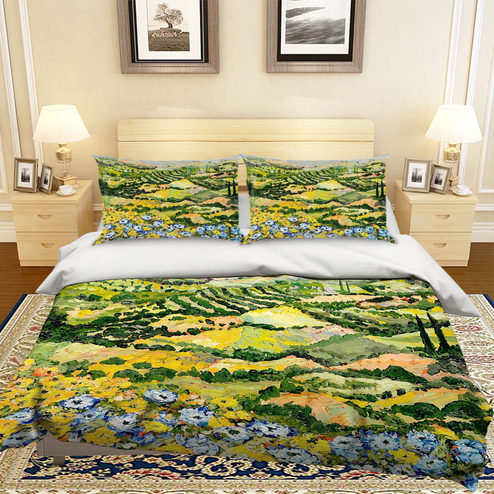 3D Blue Flower 1007 Allan P. Friedlander Bedding Bed Pillowcases Quilt