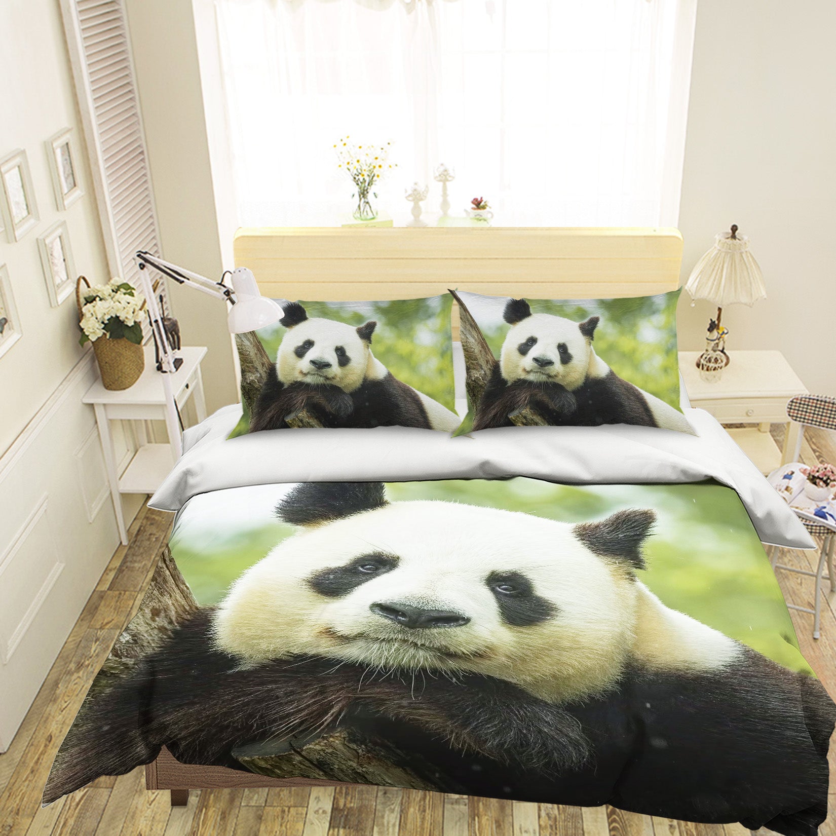 3D National Treasure Panda 090 Bed Pillowcases Quilt