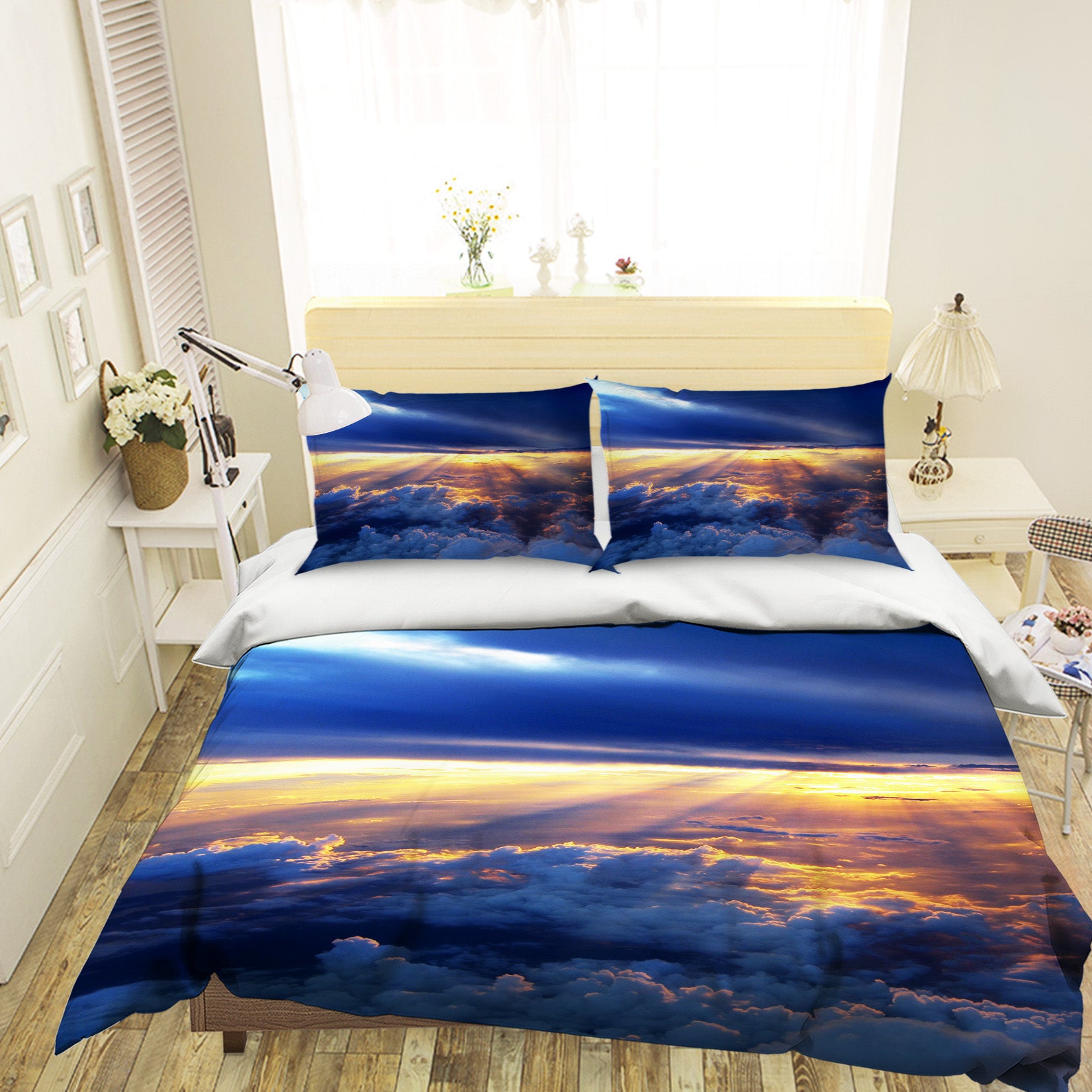 3D Chaoyang Cloud 063 Bed Pillowcases Quilt