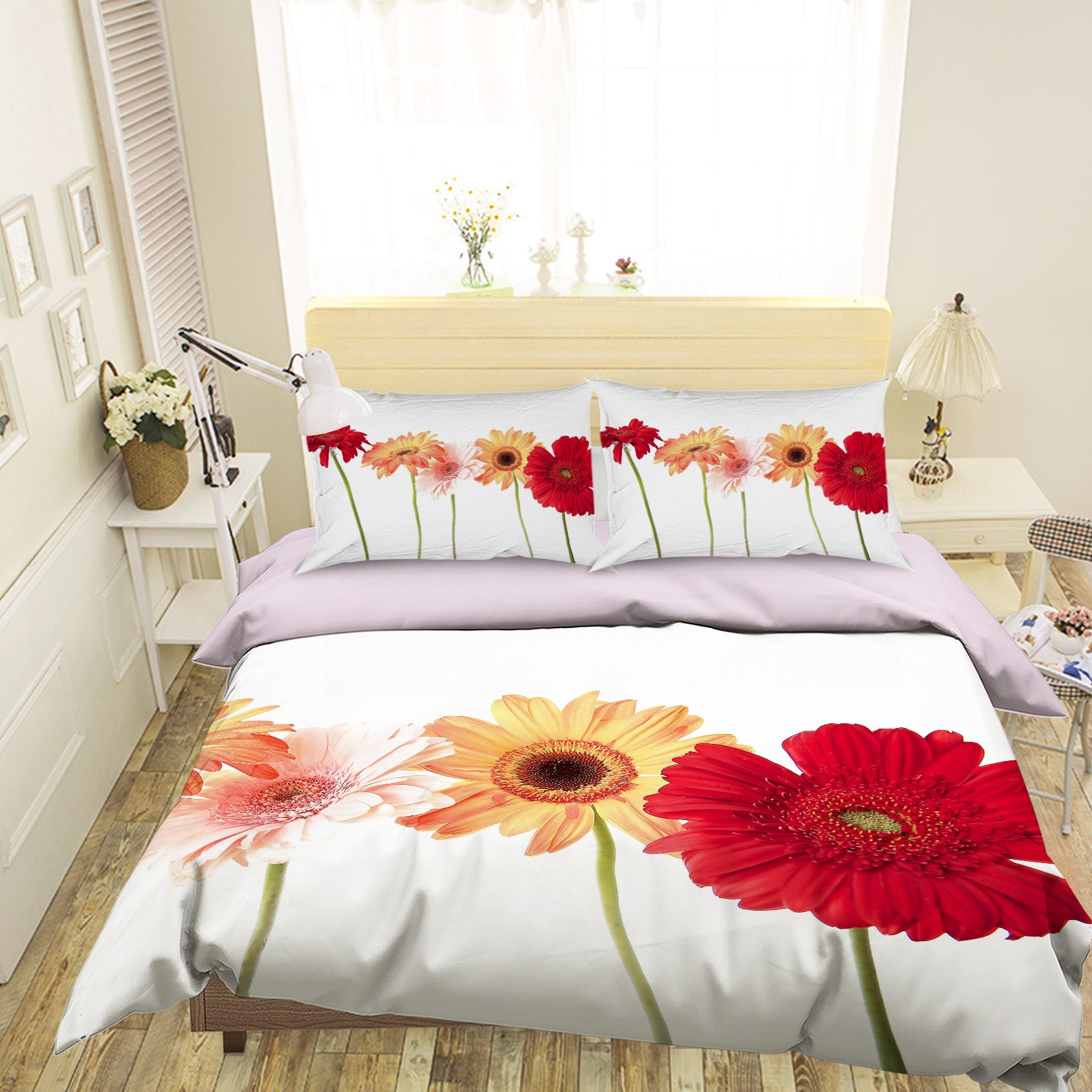 3D Gerbera 2018 Kathy Barefield Bedding Bed Pillowcases Quilt