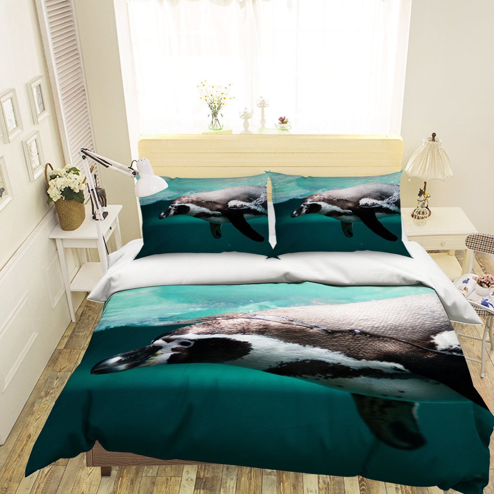 3D Deep Sea Dolphin 1984 Bed Pillowcases Quilt Quiet Covers AJ Creativity Home 