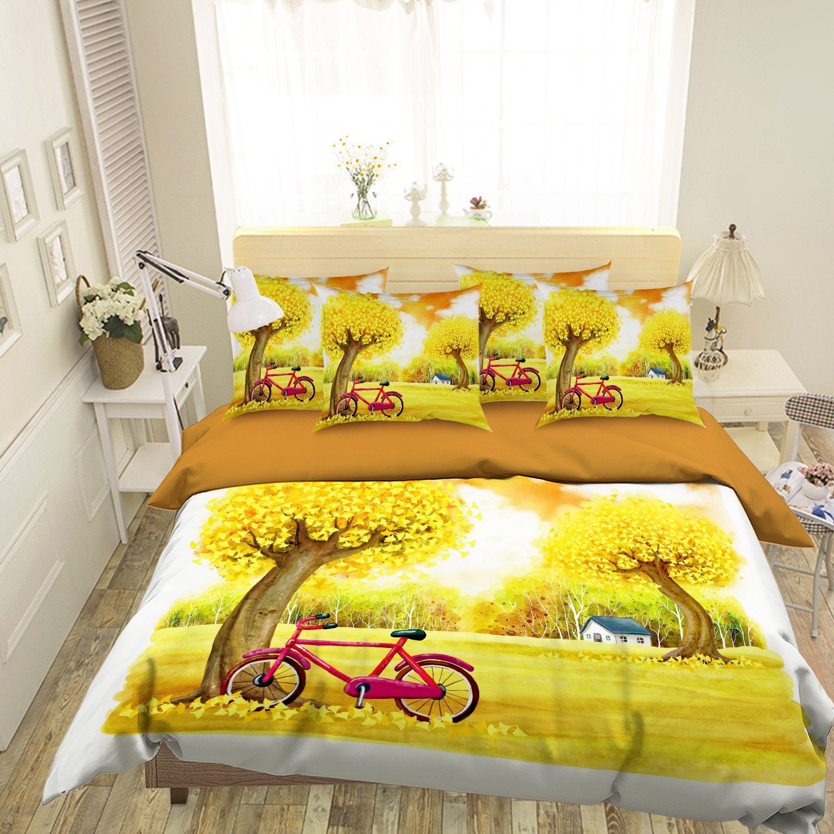 3D Autumn Maple 175 Bed Pillowcases Quilt Wallpaper AJ Wallpaper 