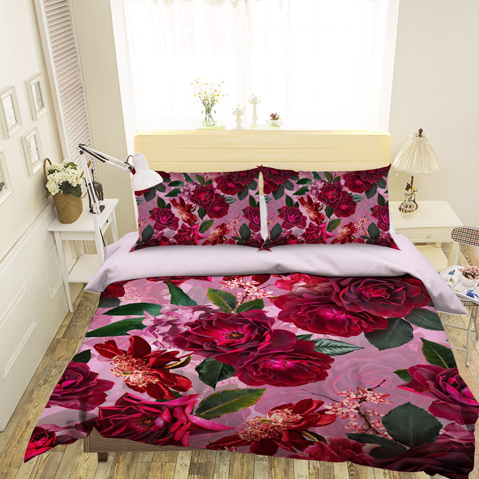 3D Rose Fragrance 120 Uta Naumann Bedding Bed Pillowcases Quilt