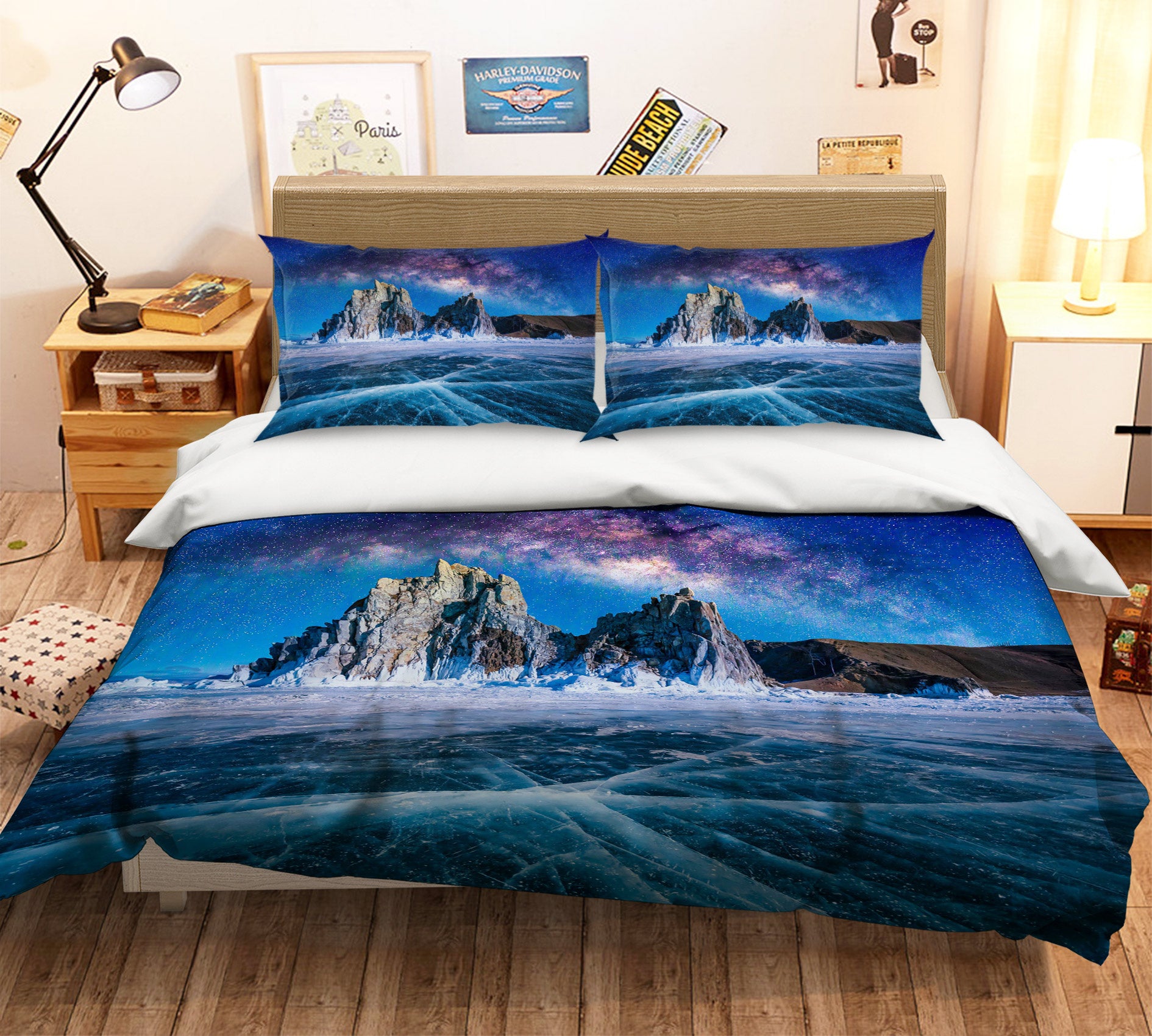 3D Glacier 67108 Bed Pillowcases Quilt