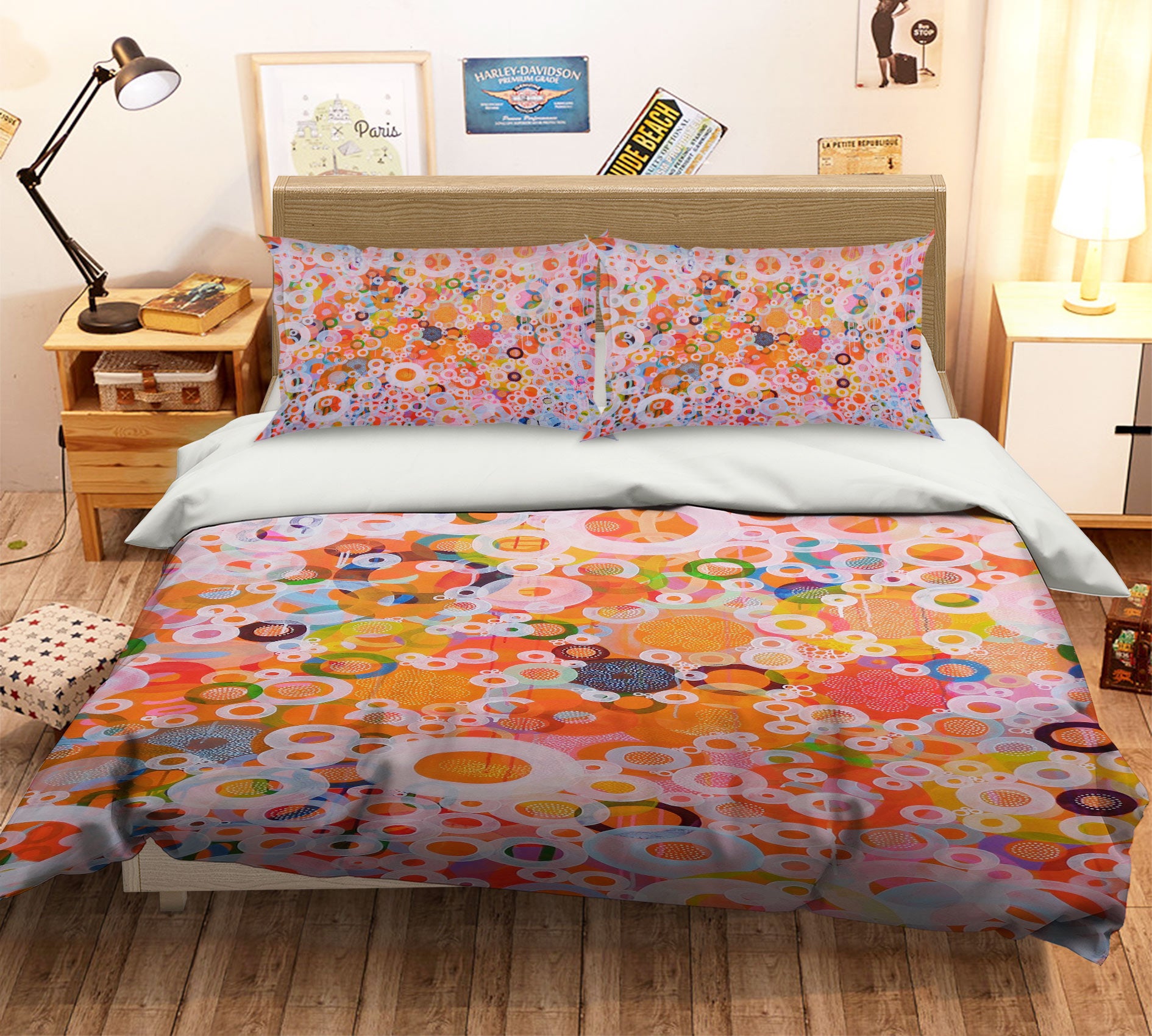 3D Cartoon Doodle Circle 1134 Misako Chida Bedding Bed Pillowcases Quilt Cover Duvet Cover