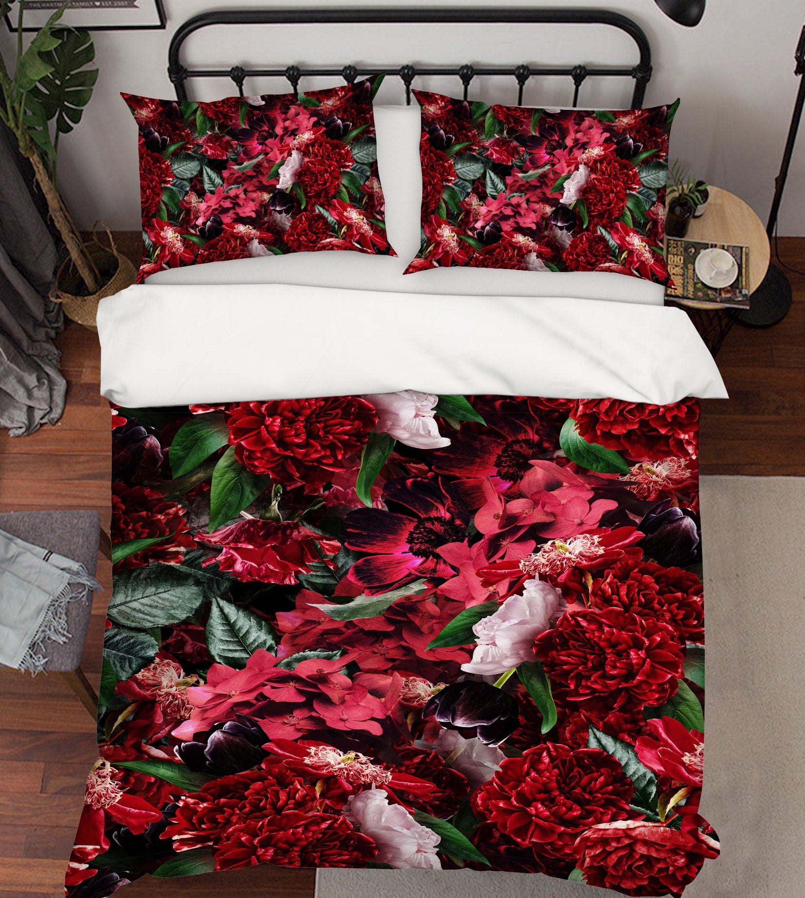 3D Red Flower Growing 152 Uta Naumann Bedding Bed Pillowcases Quilt