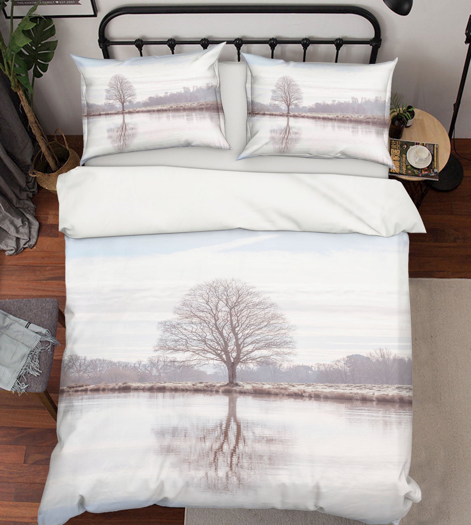 3D Grey Tree 7139 Assaf Frank Bedding Bed Pillowcases Quilt Cover Duvet Cover