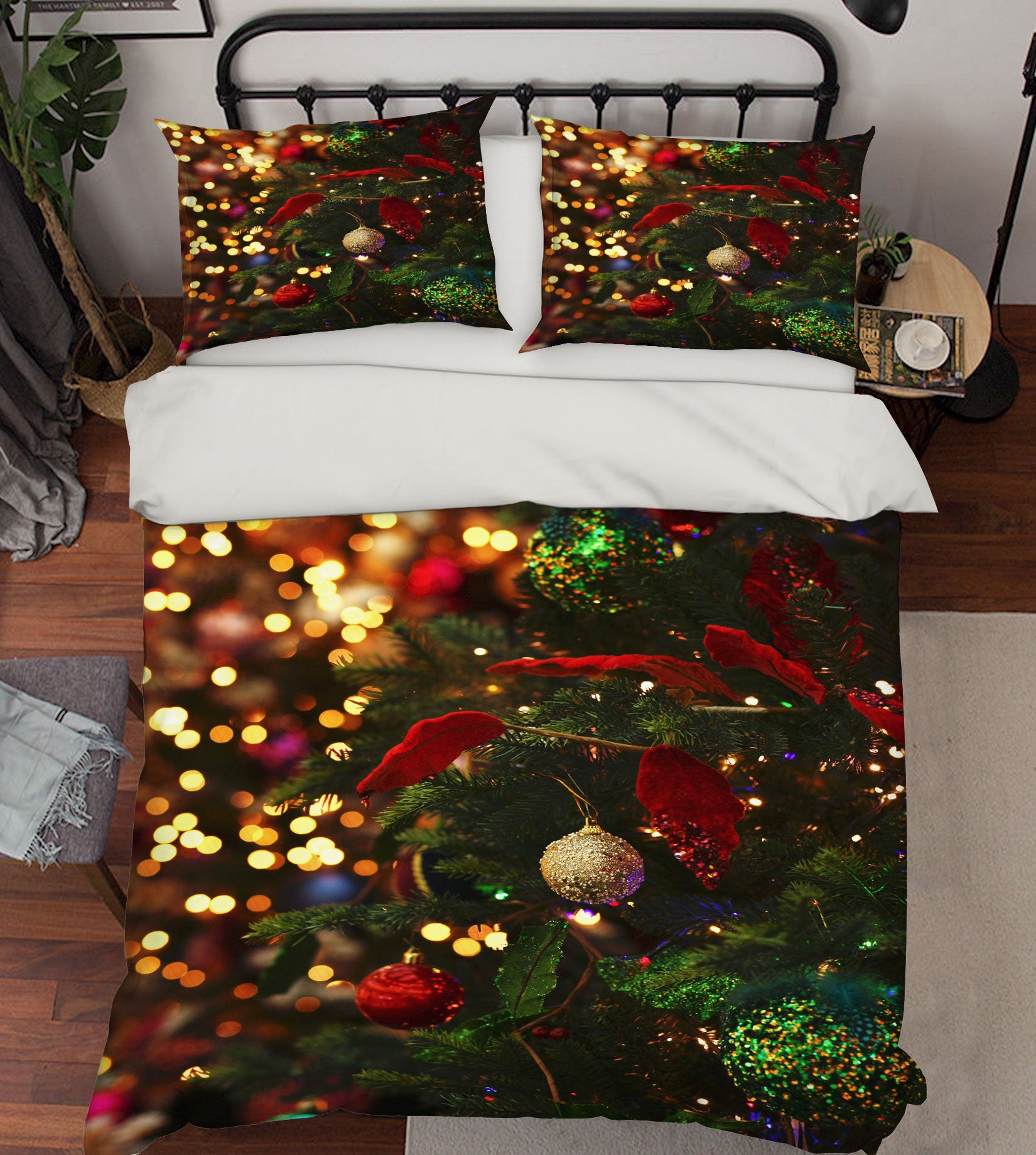 3D Tree Pendant 52182 Christmas Quilt Duvet Cover Xmas Bed Pillowcases