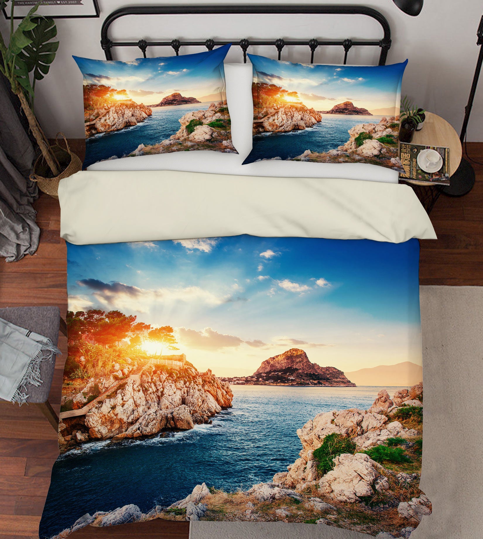 3D Sea Stone 67153 Bed Pillowcases Quilt