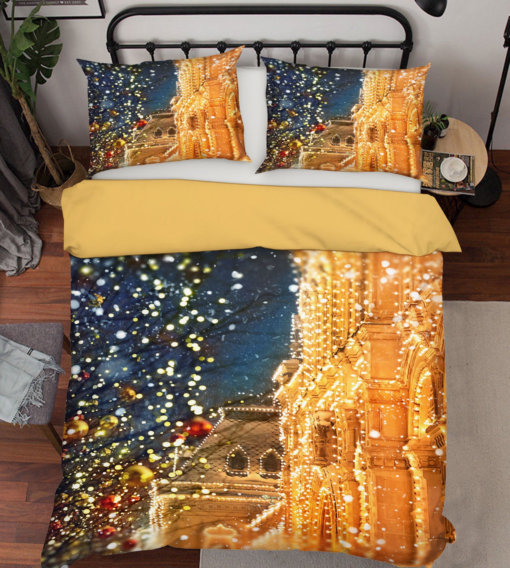 3D Light House 52189 Christmas Quilt Duvet Cover Xmas Bed Pillowcases