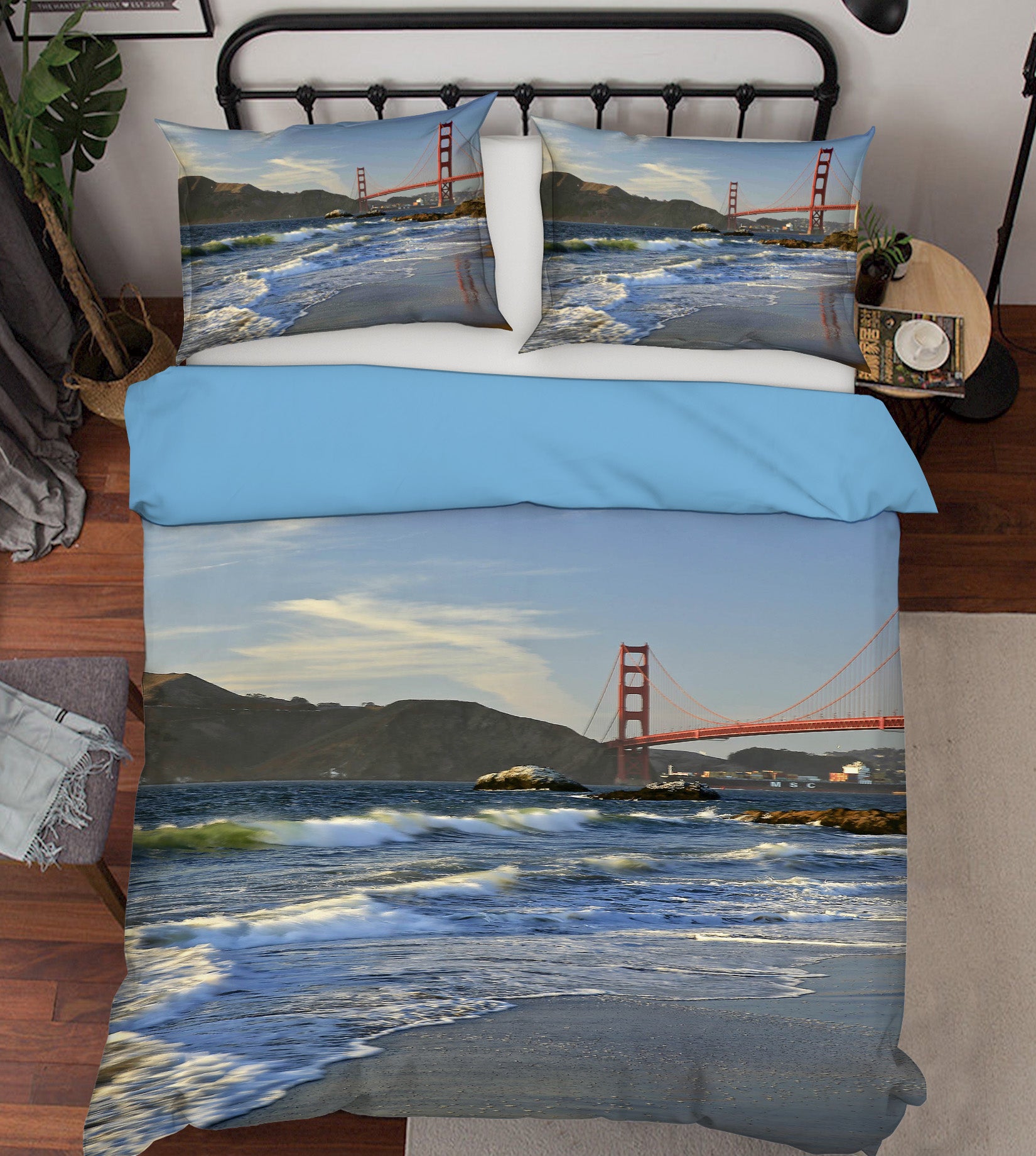 3D Seaside Bridge 2110 Kathy Barefield Bedding Bed Pillowcases Quilt