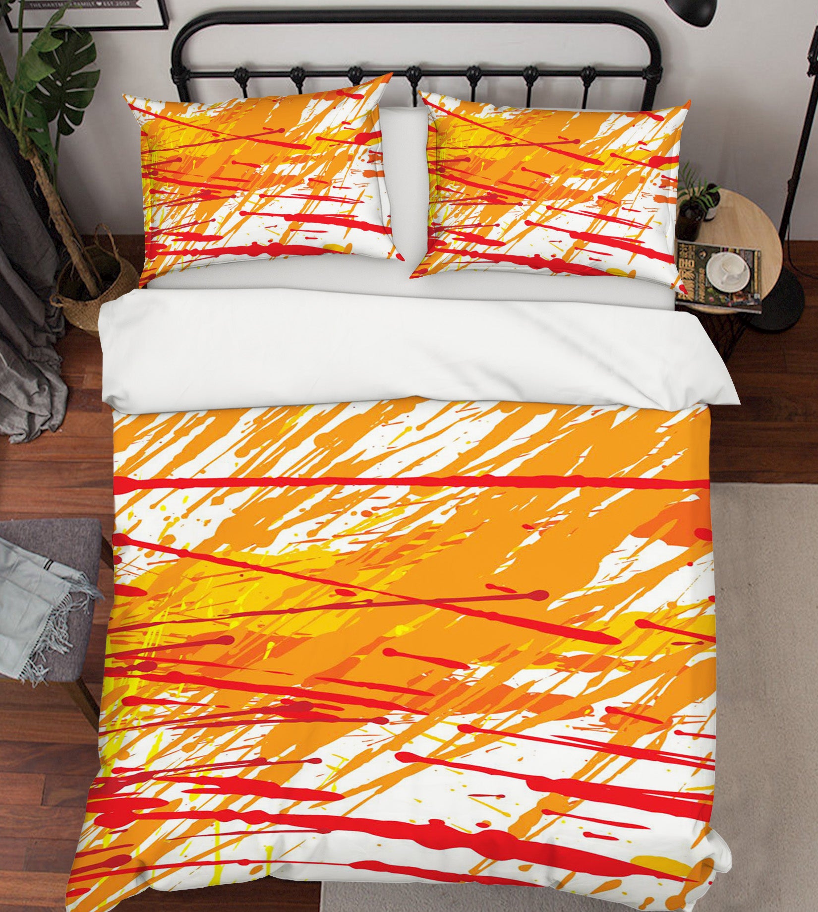 3D Red Abstract 090 Bed Pillowcases Quilt