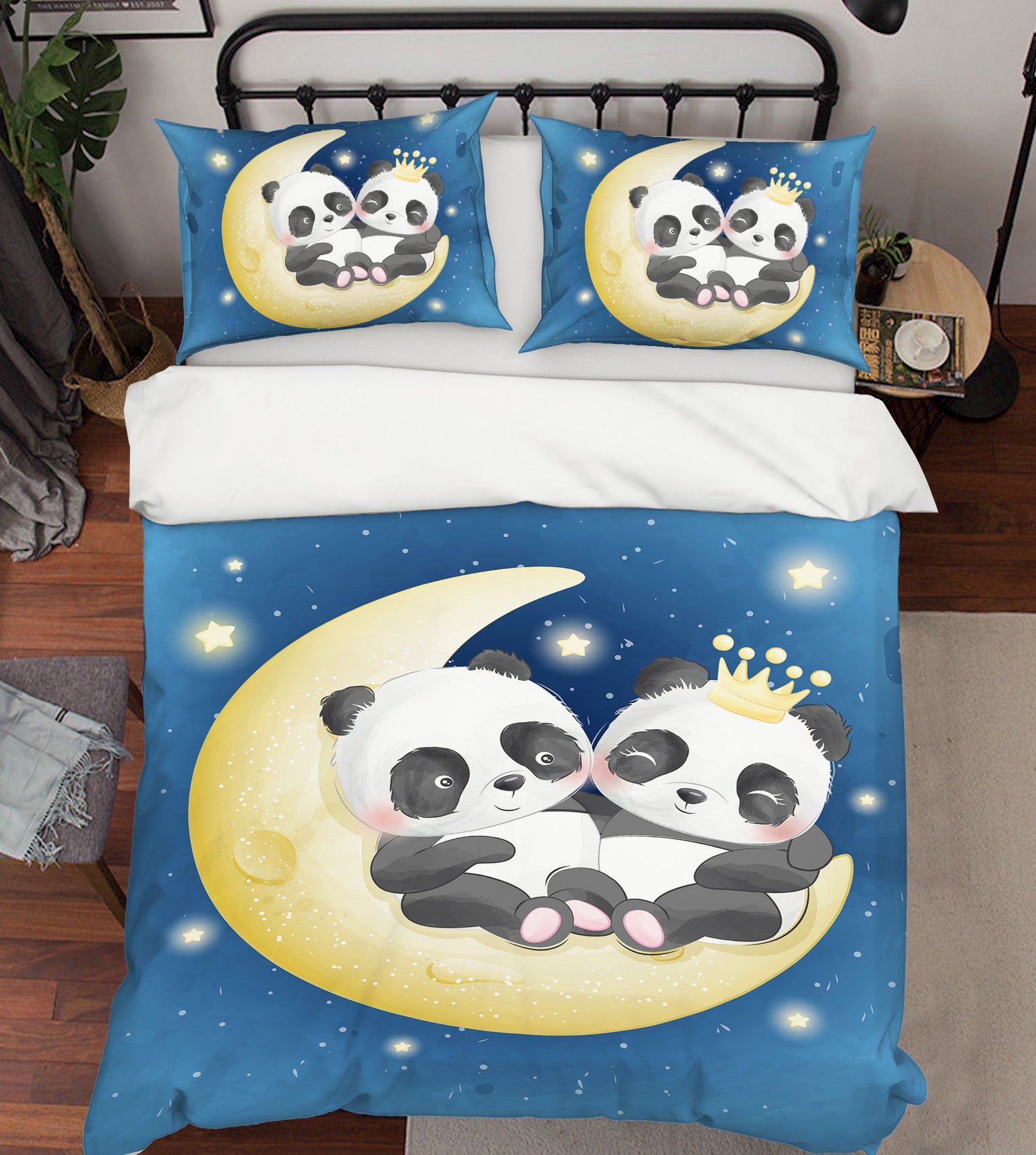 3D Moon Panda 64019 Bed Pillowcases Quilt