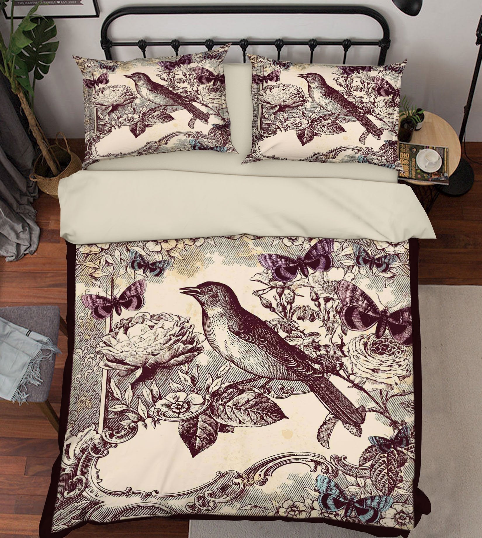 3D Little Bird 177 Bed Pillowcases Quilt Wallpaper AJ Wallpaper 