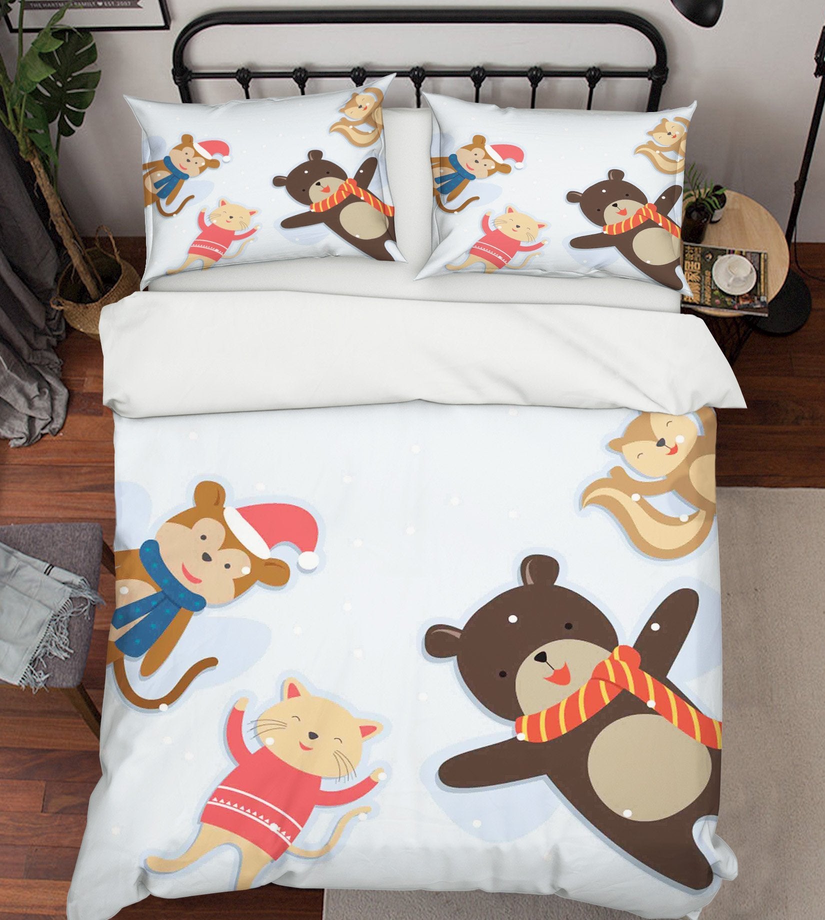 3D Lovely Animals Dolls 354 Bed Pillowcases Quilt Wallpaper AJ Wallpaper 