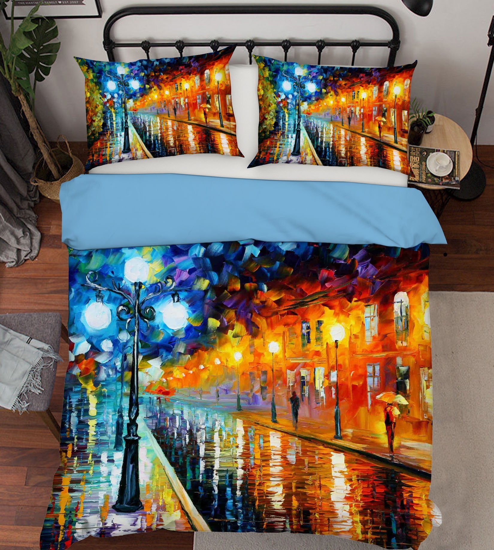 3D Color Street Light 068 Bed Pillowcases Quilt Wallpaper AJ Wallpaper 