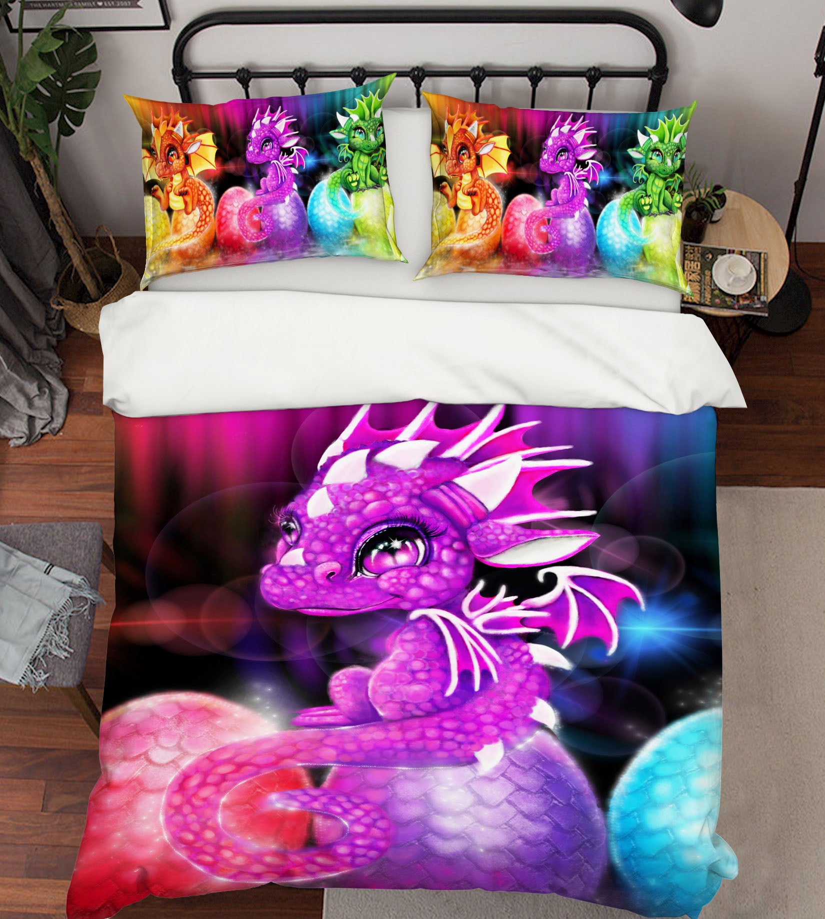 3D Purple Dragon Egg 8565 Sheena Pike Bedding Bed Pillowcases Quilt Cover Duvet Cover