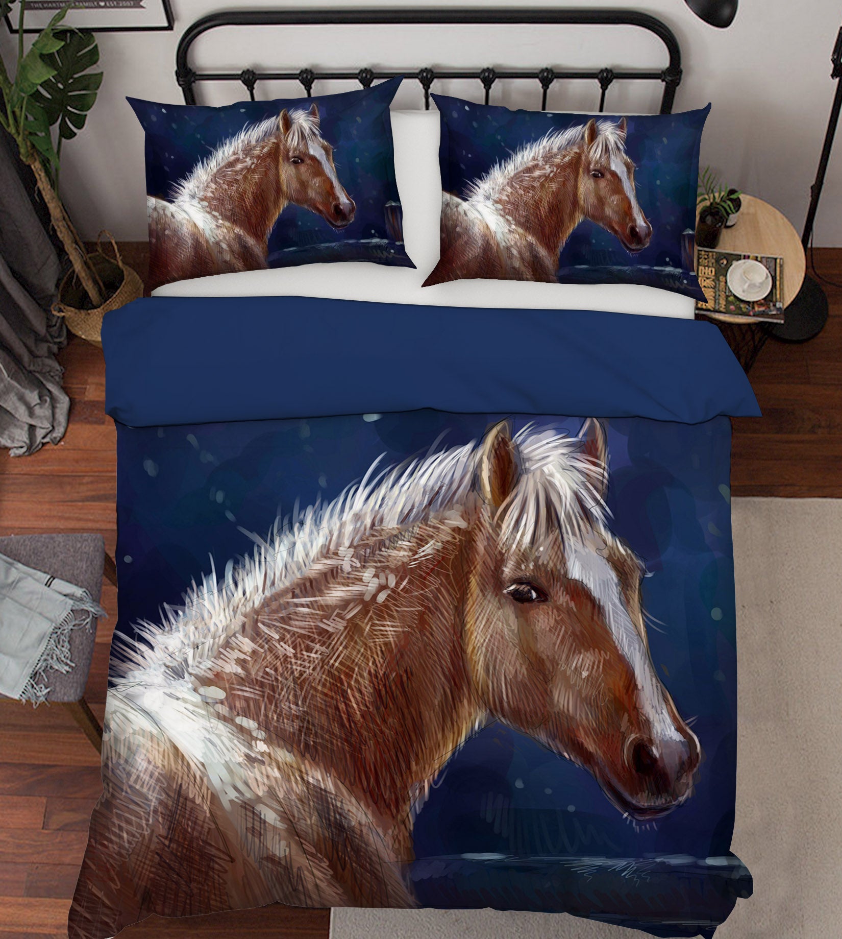 3D Brown Horse 027 Bed Pillowcases Quilt