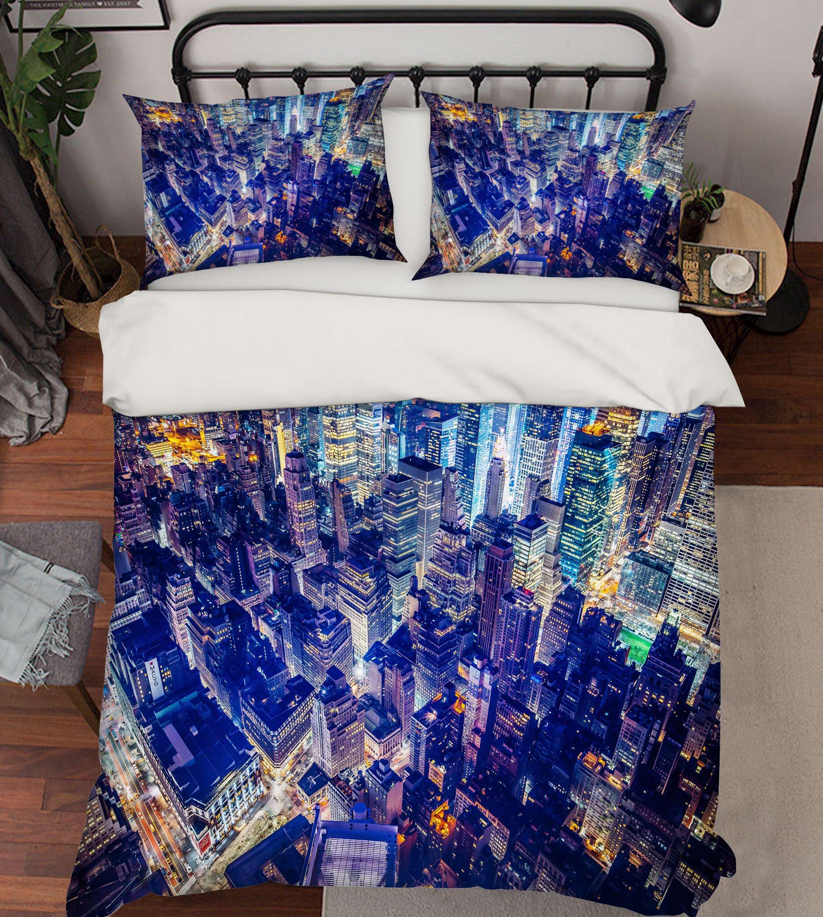 3D High-Rise Building 67092 Bed Pillowcases Quilt