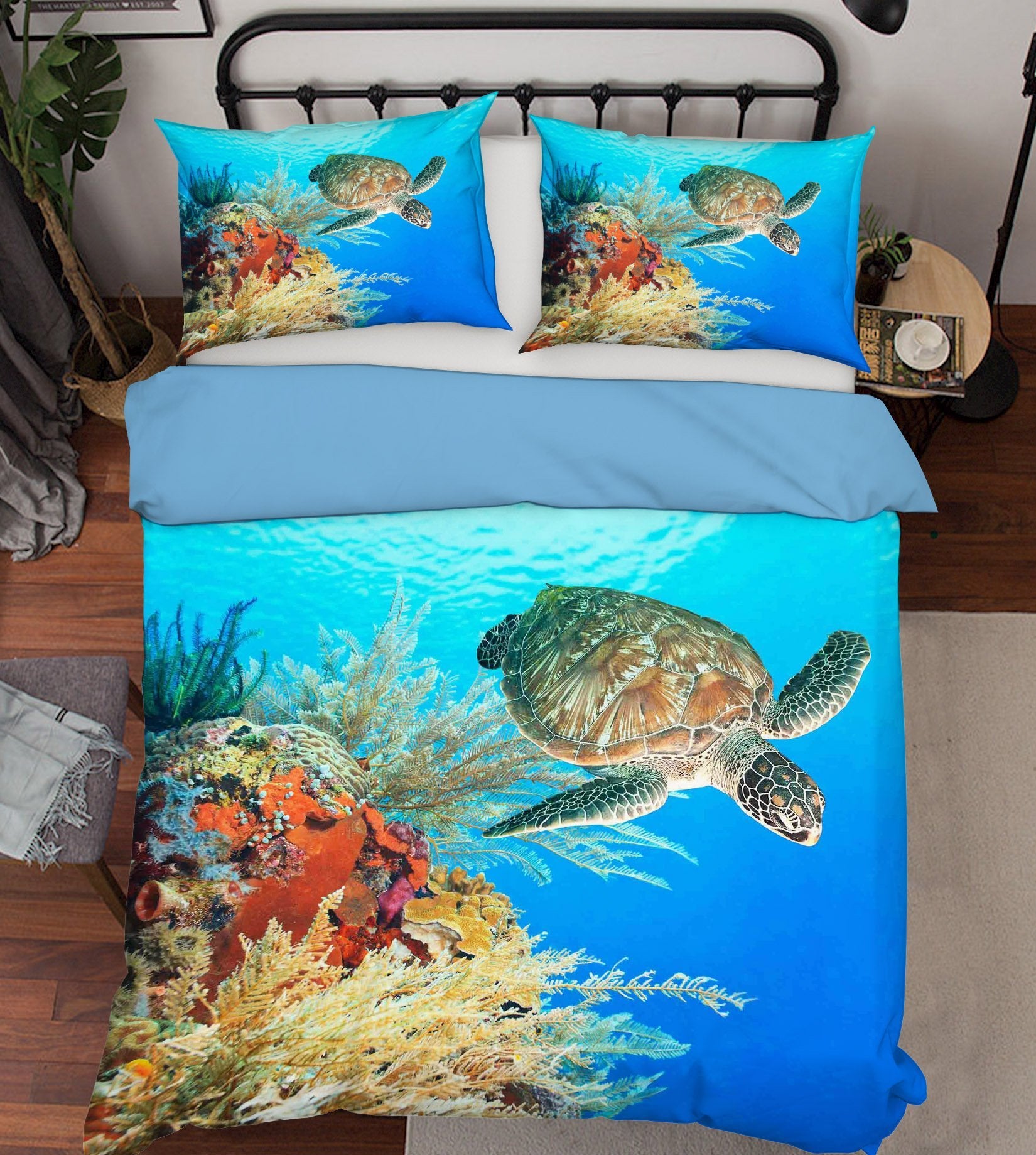 3D Marine Turtle 224 Bed Pillowcases Quilt Wallpaper AJ Wallpaper 