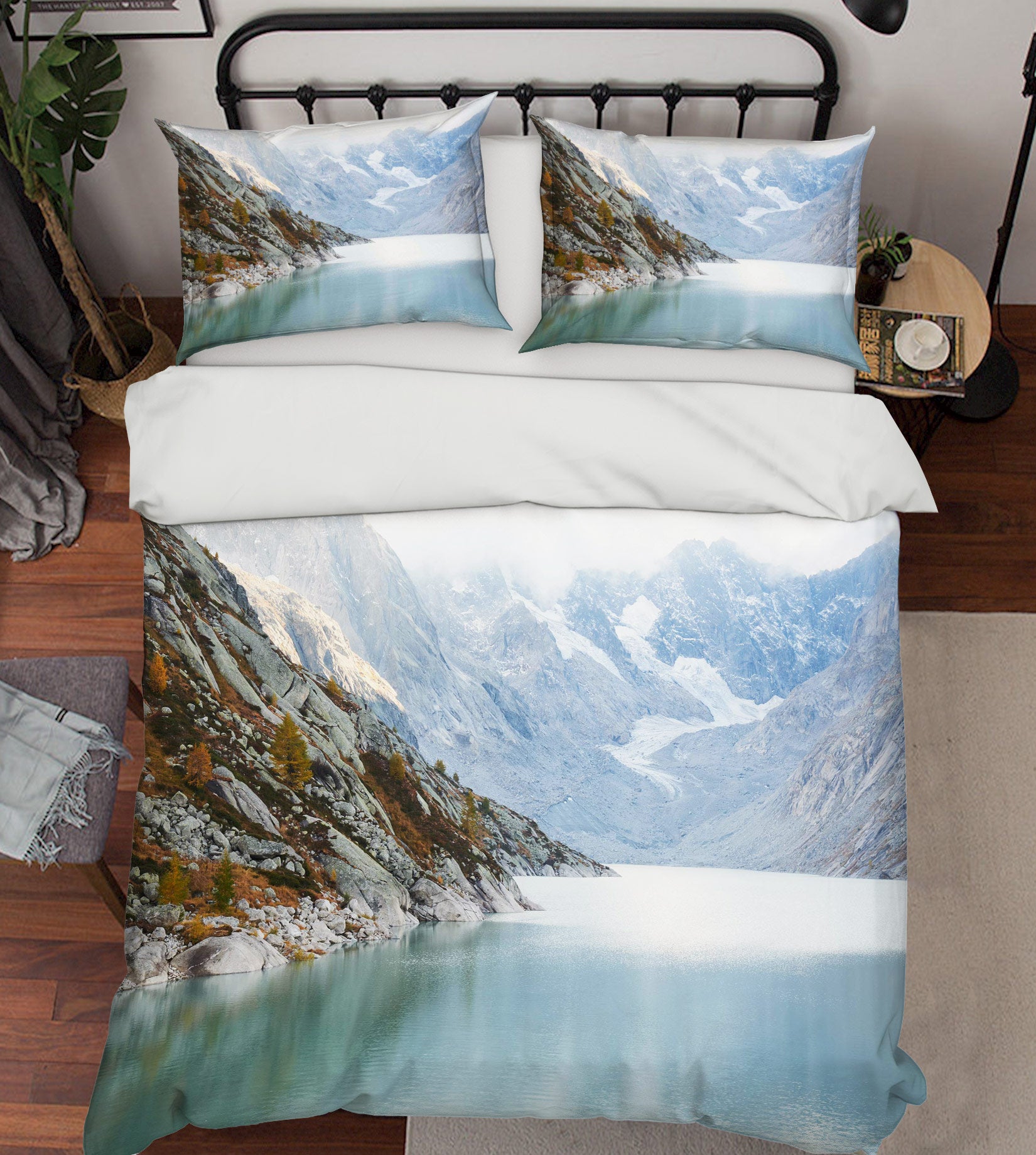 3D Mountains 67135 Bed Pillowcases Quilt