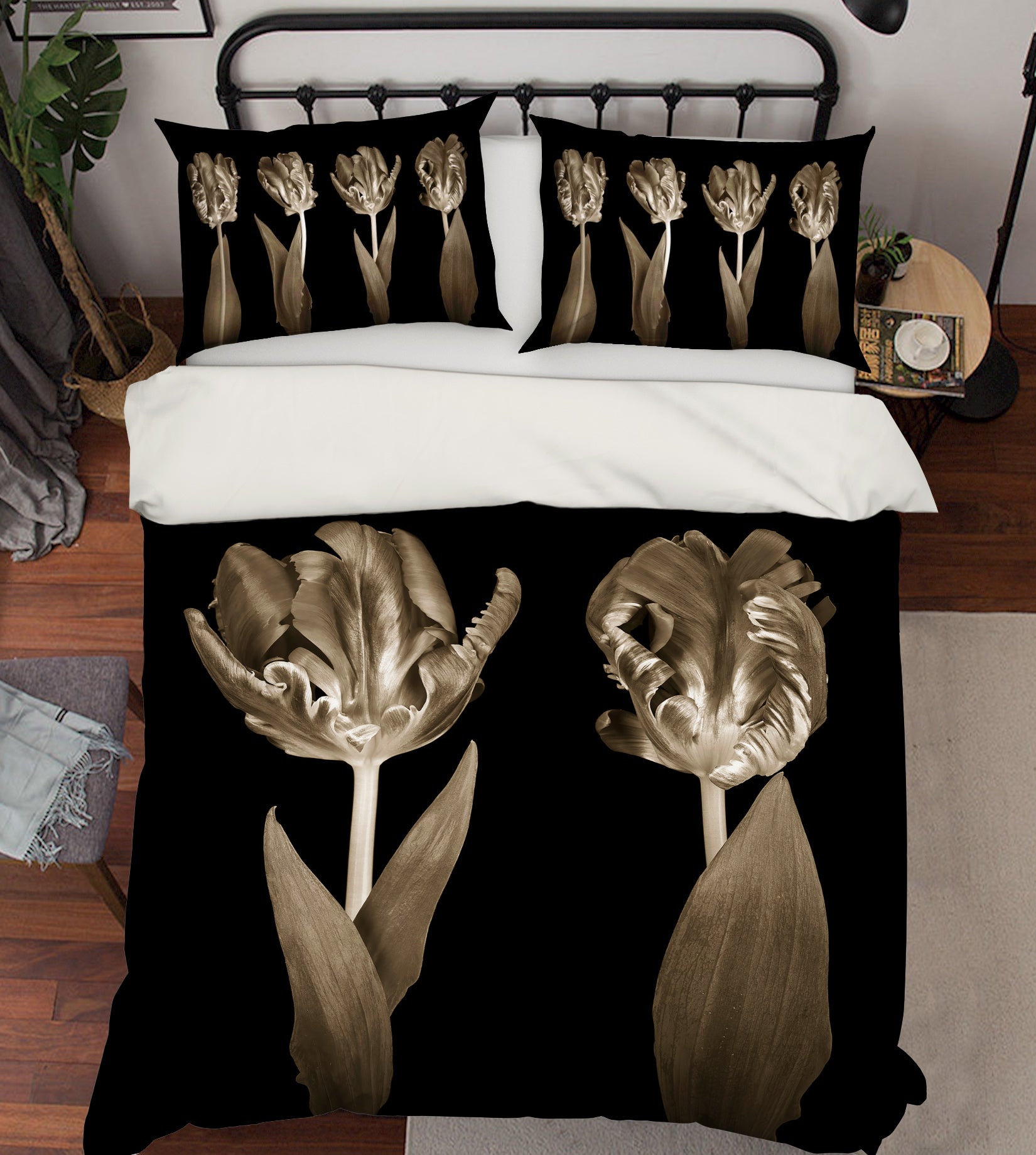 3D Brown Flower 7003 Assaf Frank Bedding Bed Pillowcases Quilt Cover Duvet Cover