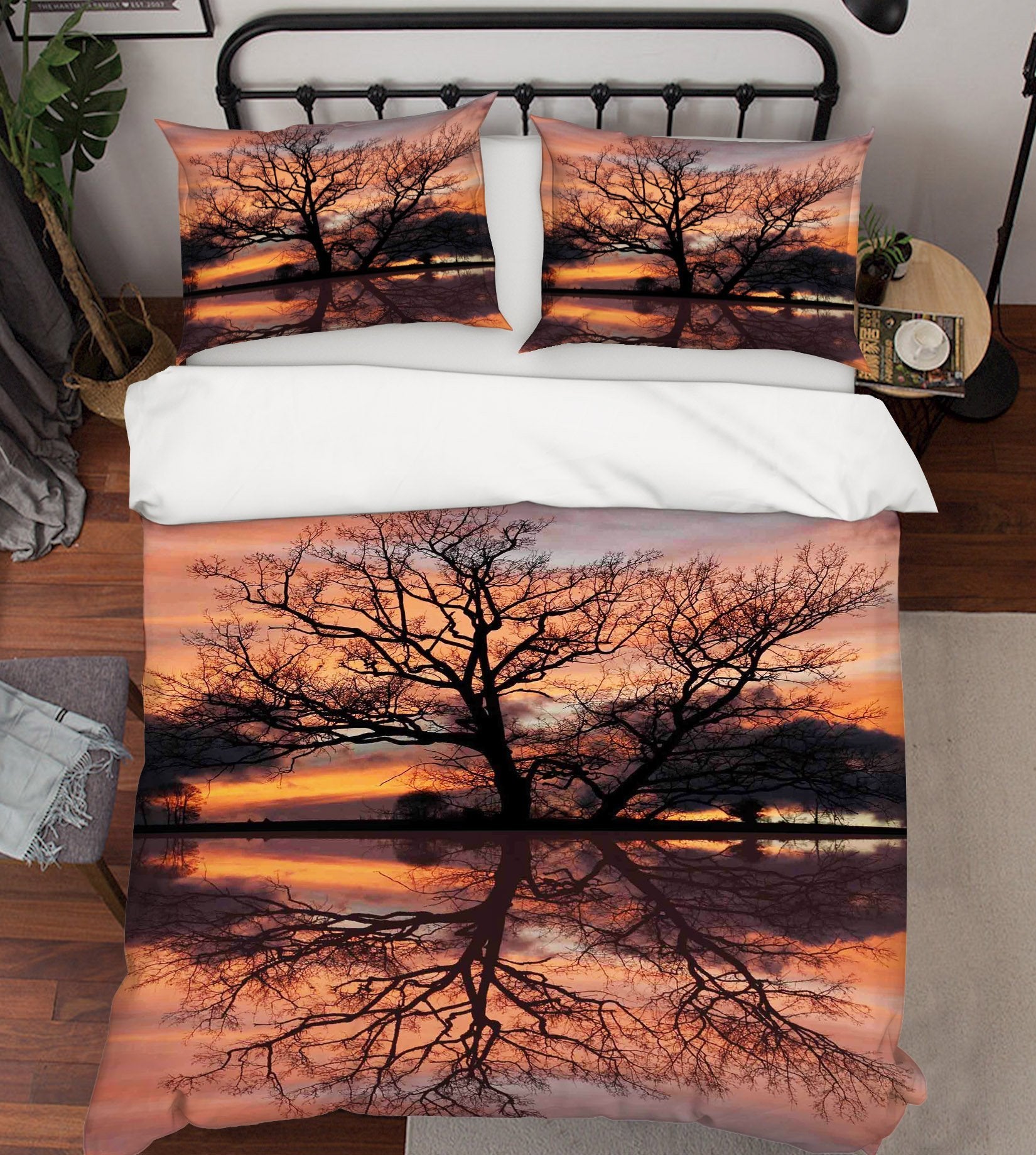 3D Tree Shadow 014 Bed Pillowcases Quilt Wallpaper AJ Wallpaper 