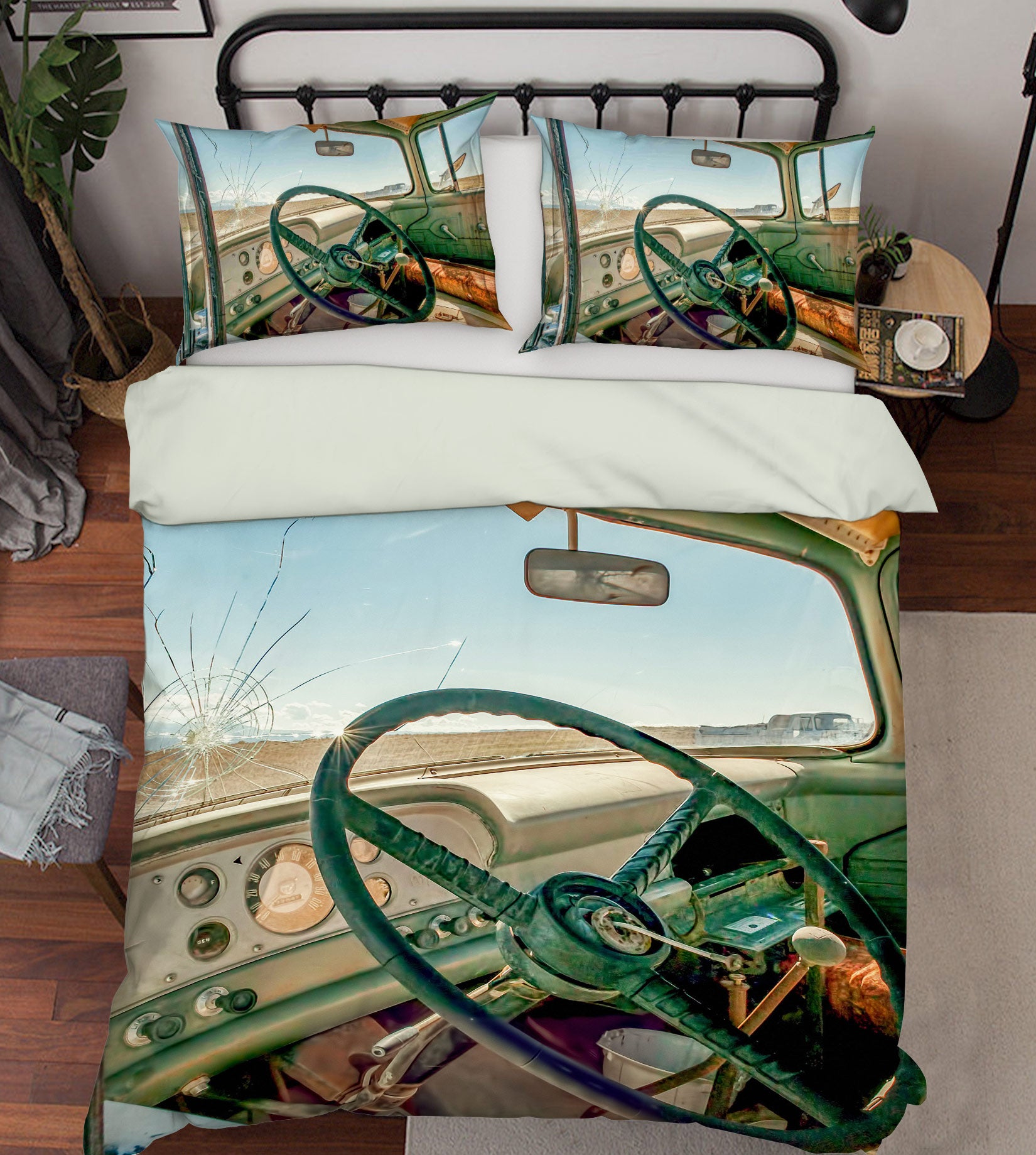 3D Green Steering Wheel 8512 Beth Sheridan Bedding Bed Pillowcases Quilt